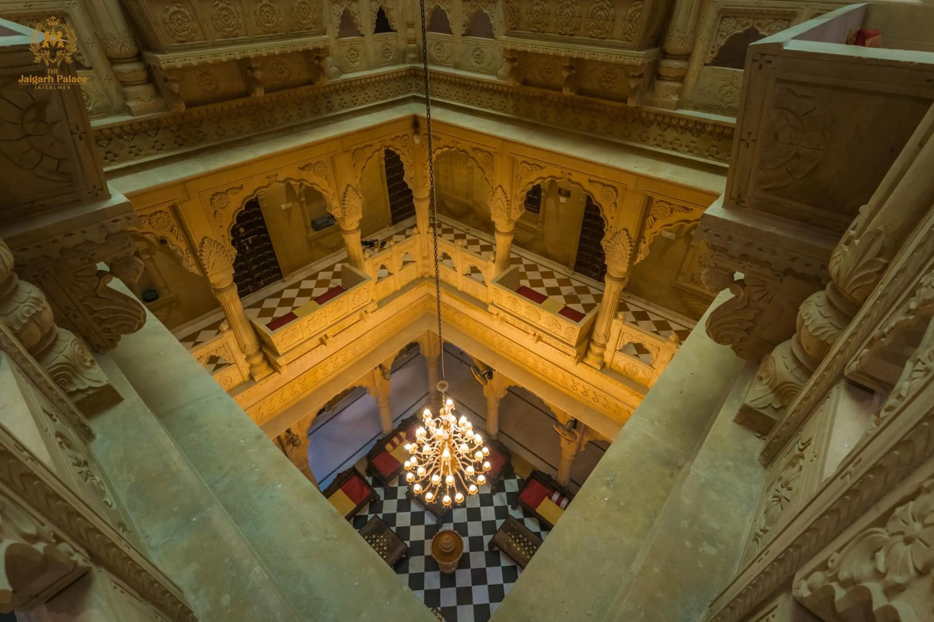 Inner courtyard view in The Jaigarh Palace Jaisalmer