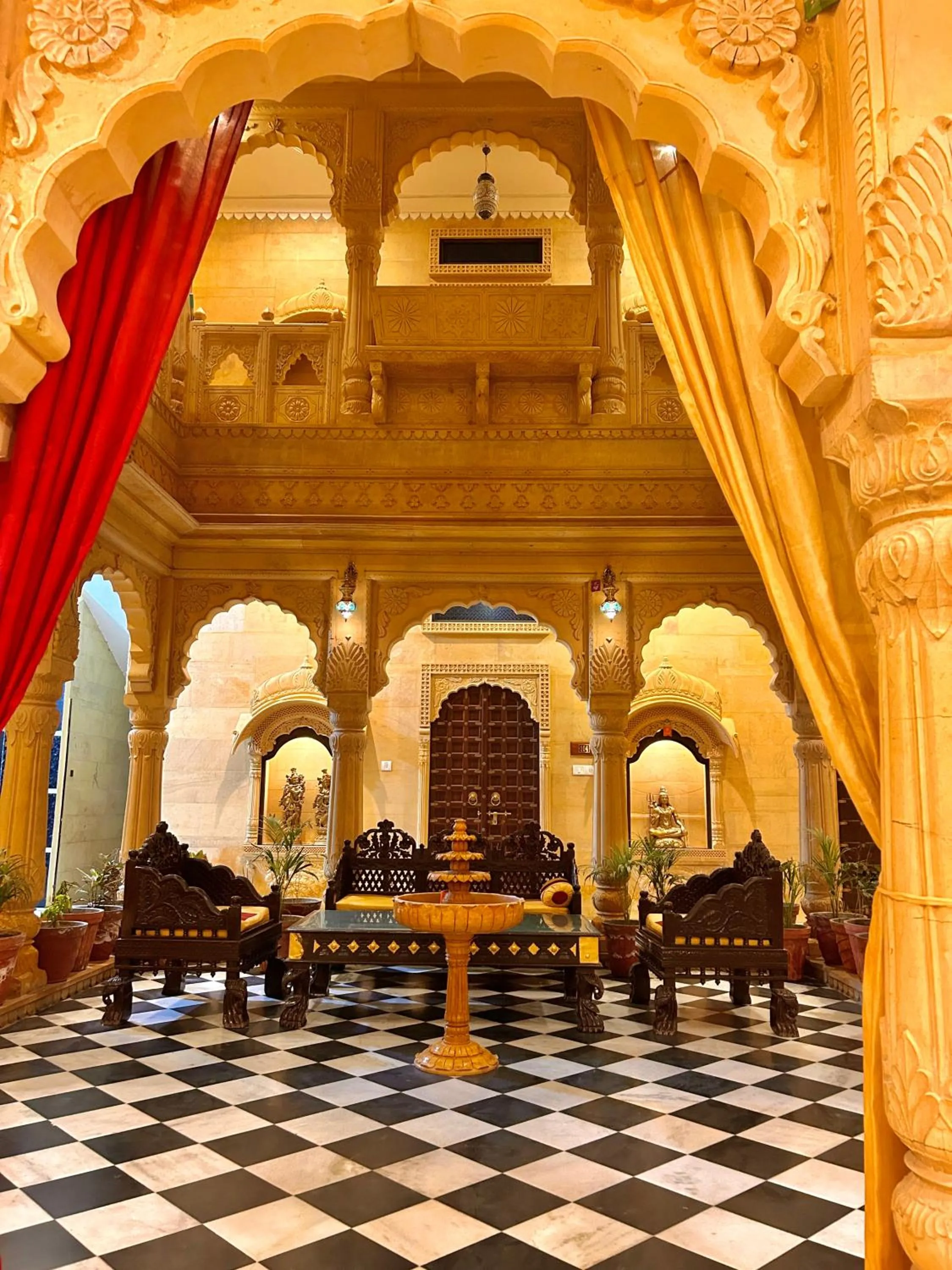 Seating area in The Jaigarh Palace Jaisalmer