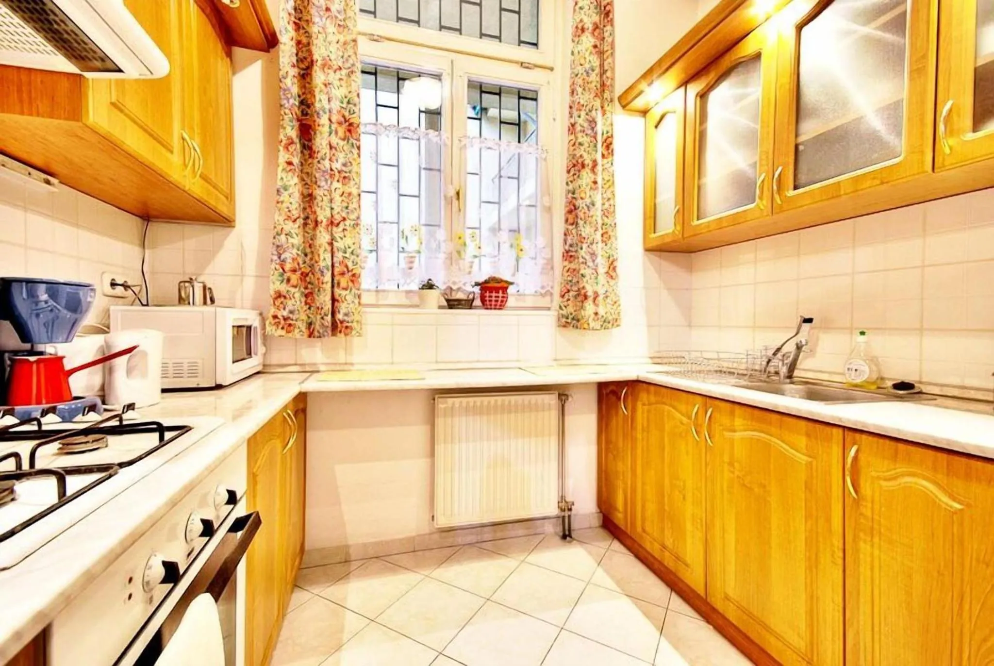 kitchen in Vibrant 3 Bedroom Apartment In The Pulsing Heart Of Budapest