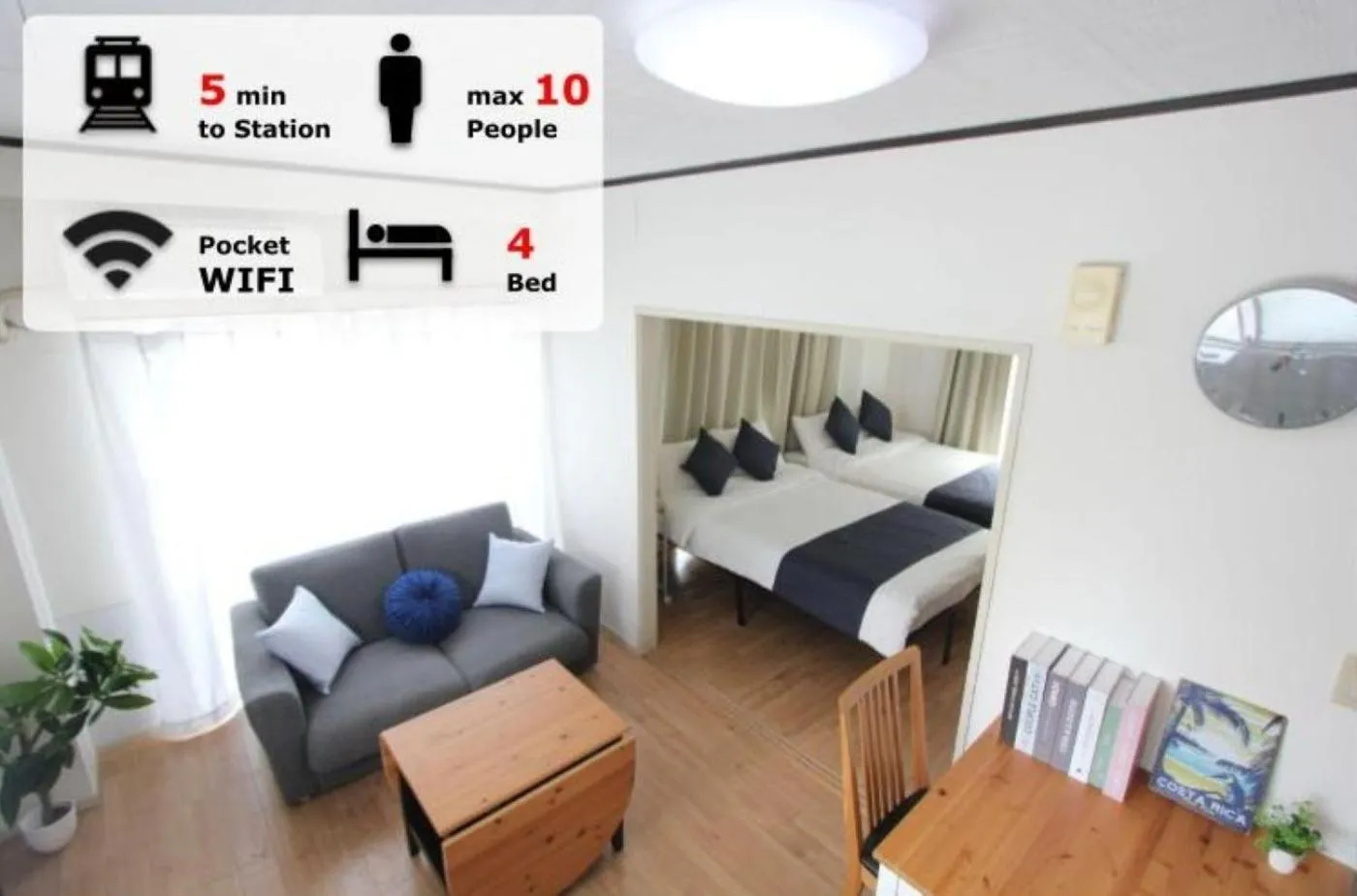 Bed in LUANAHOTEL IN WASEDA