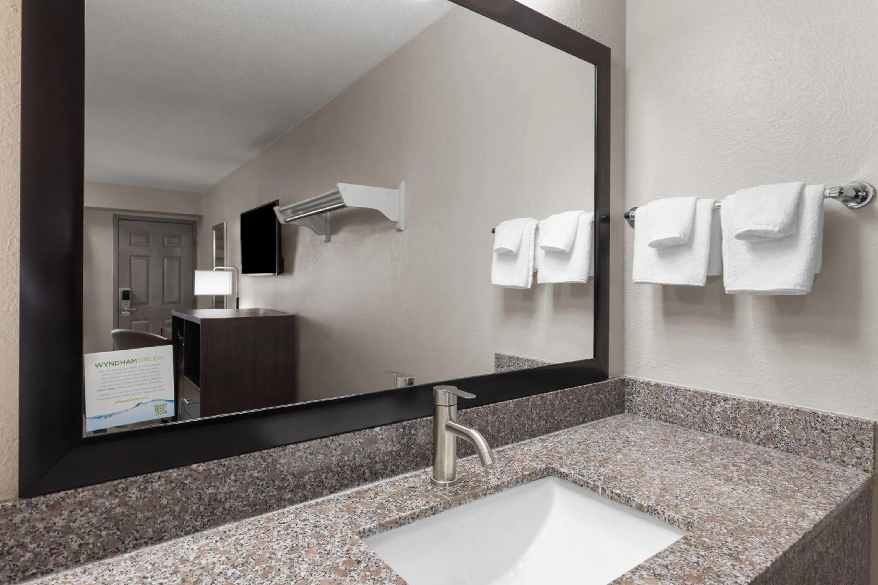 Bathroom in Super 8 by Wyndham Charleston WV