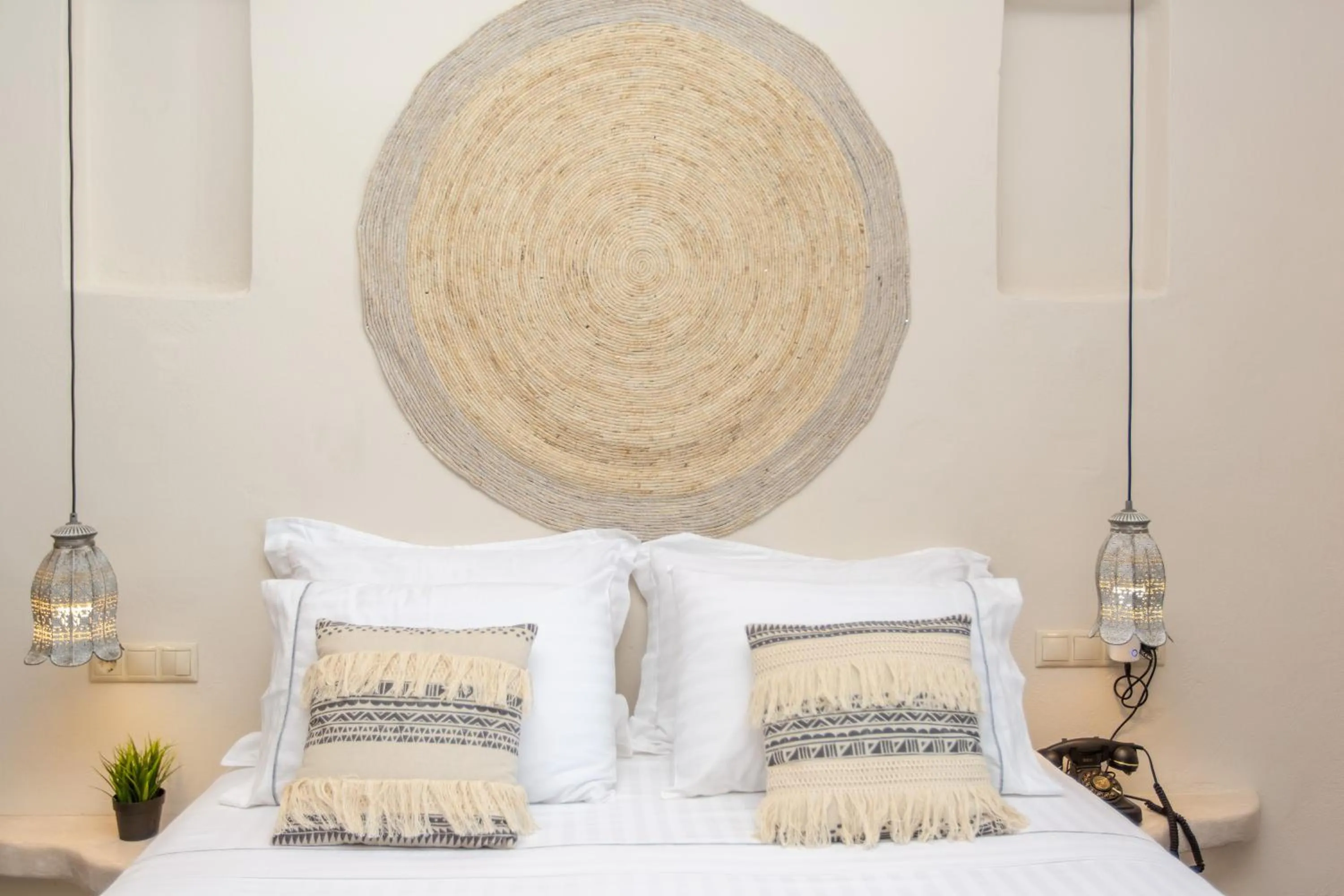 Bed in Ampelos Residence Naxos