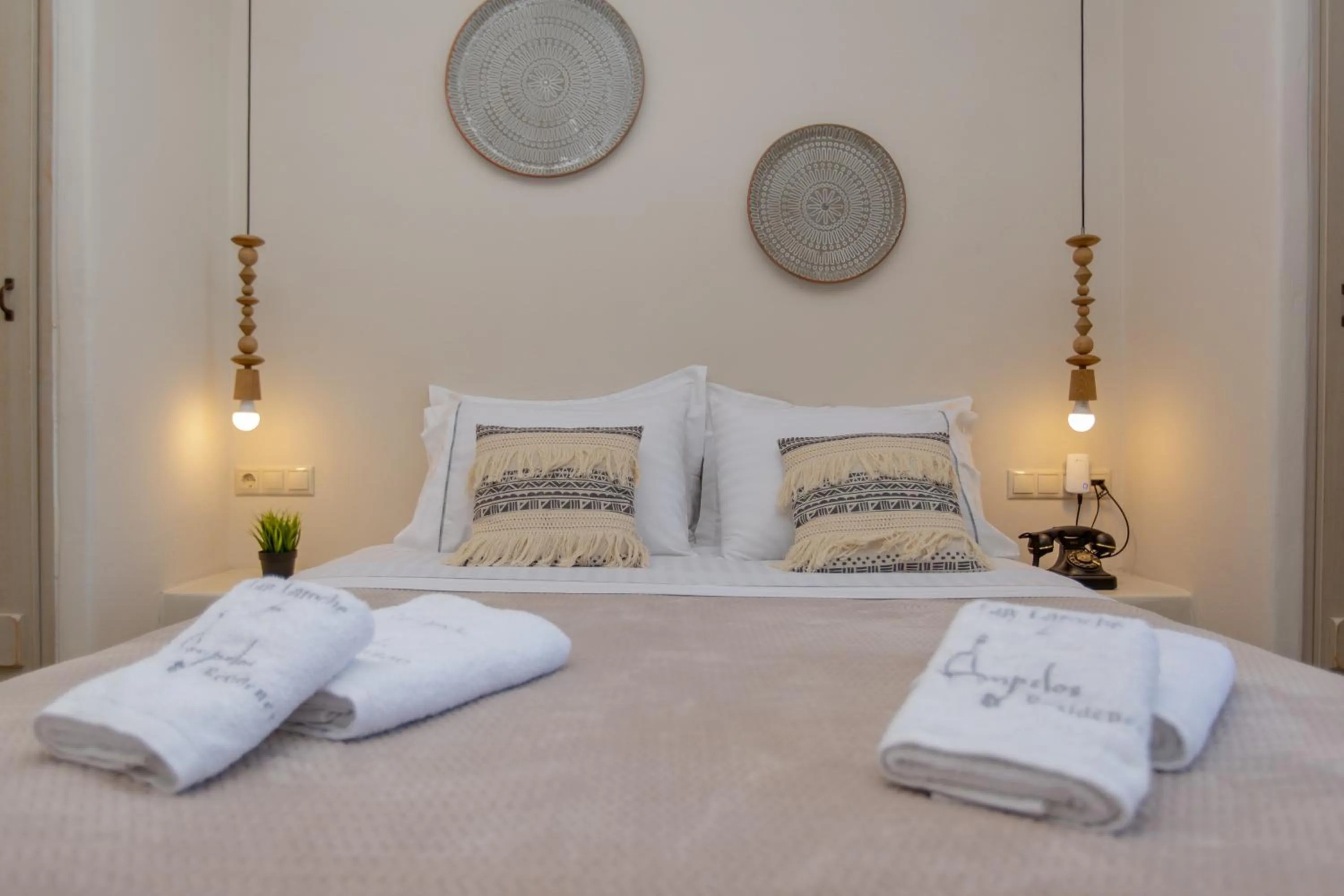 Bed in Ampelos Residence Naxos