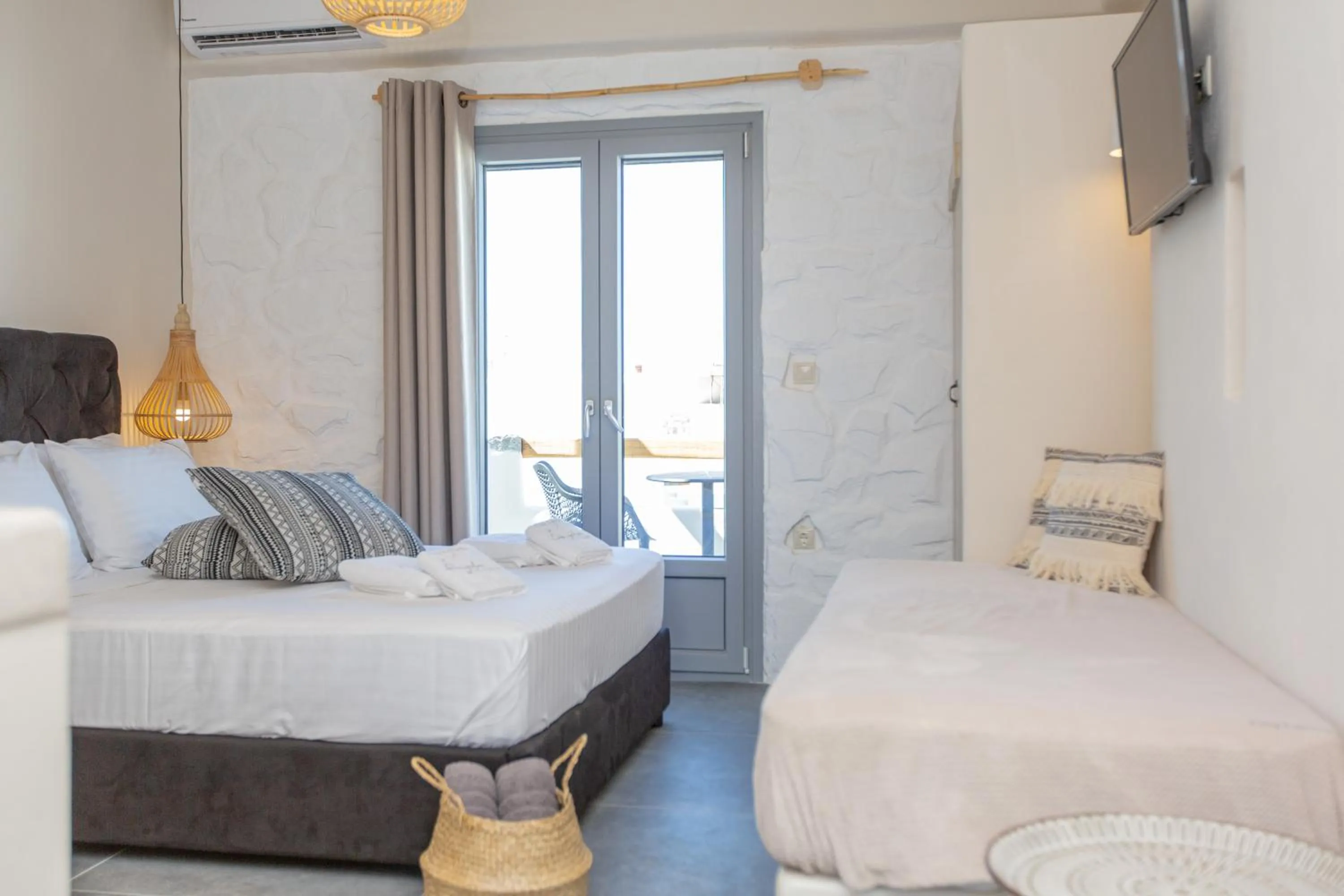 Bed in Ampelos Residence Naxos