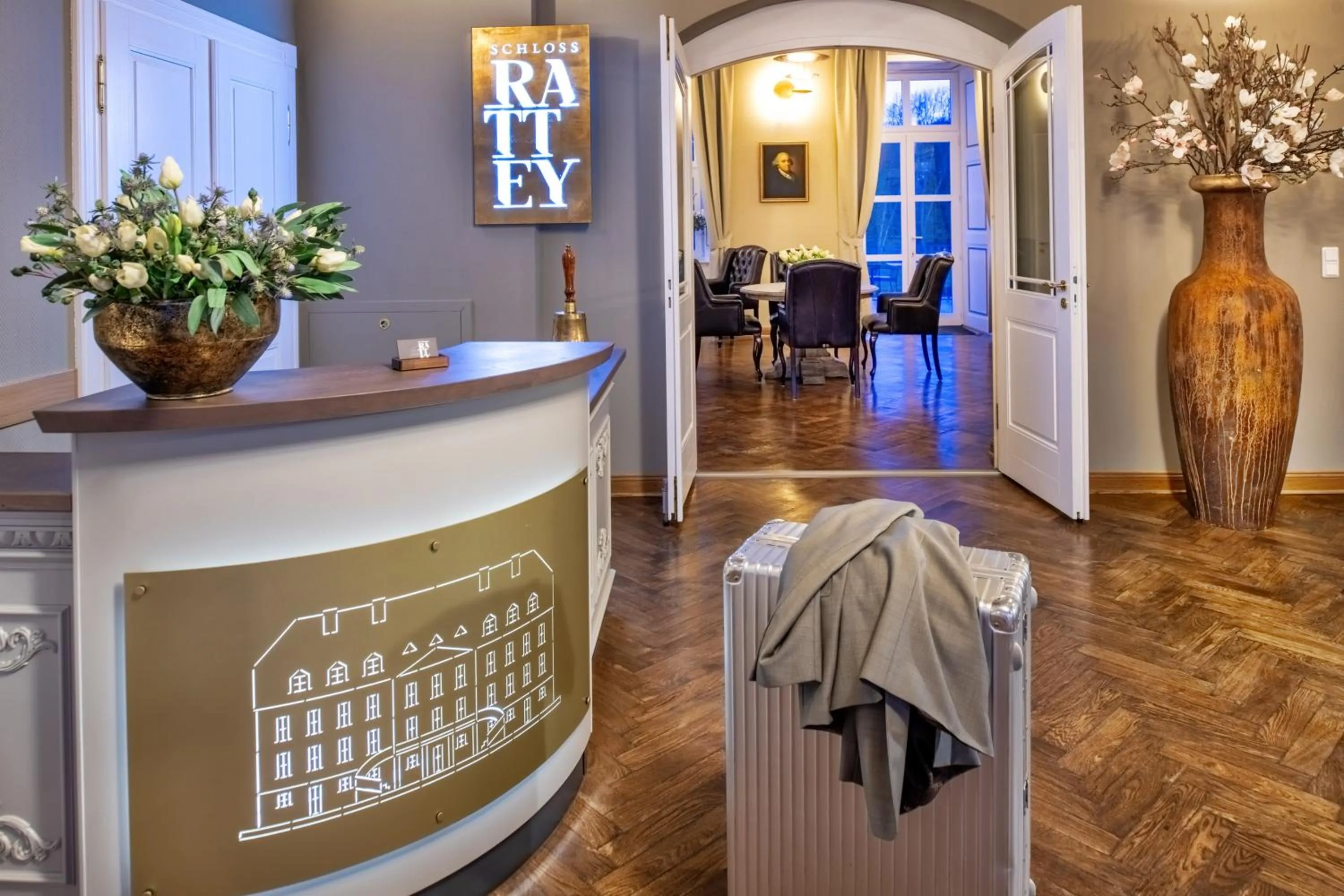 Lobby or reception in Hotel Schloss Rattey