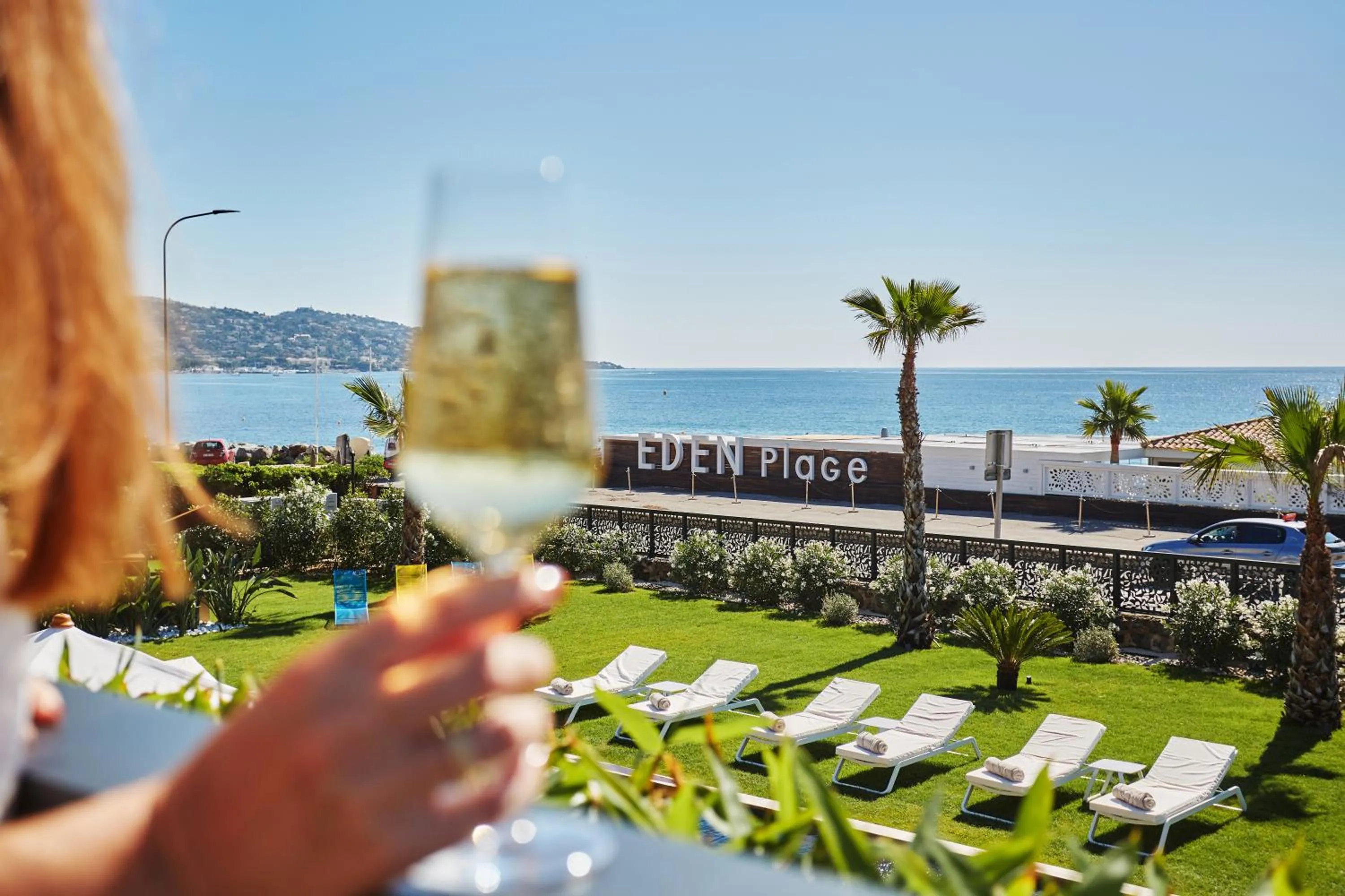 Pool view in EDEN HÔTEL