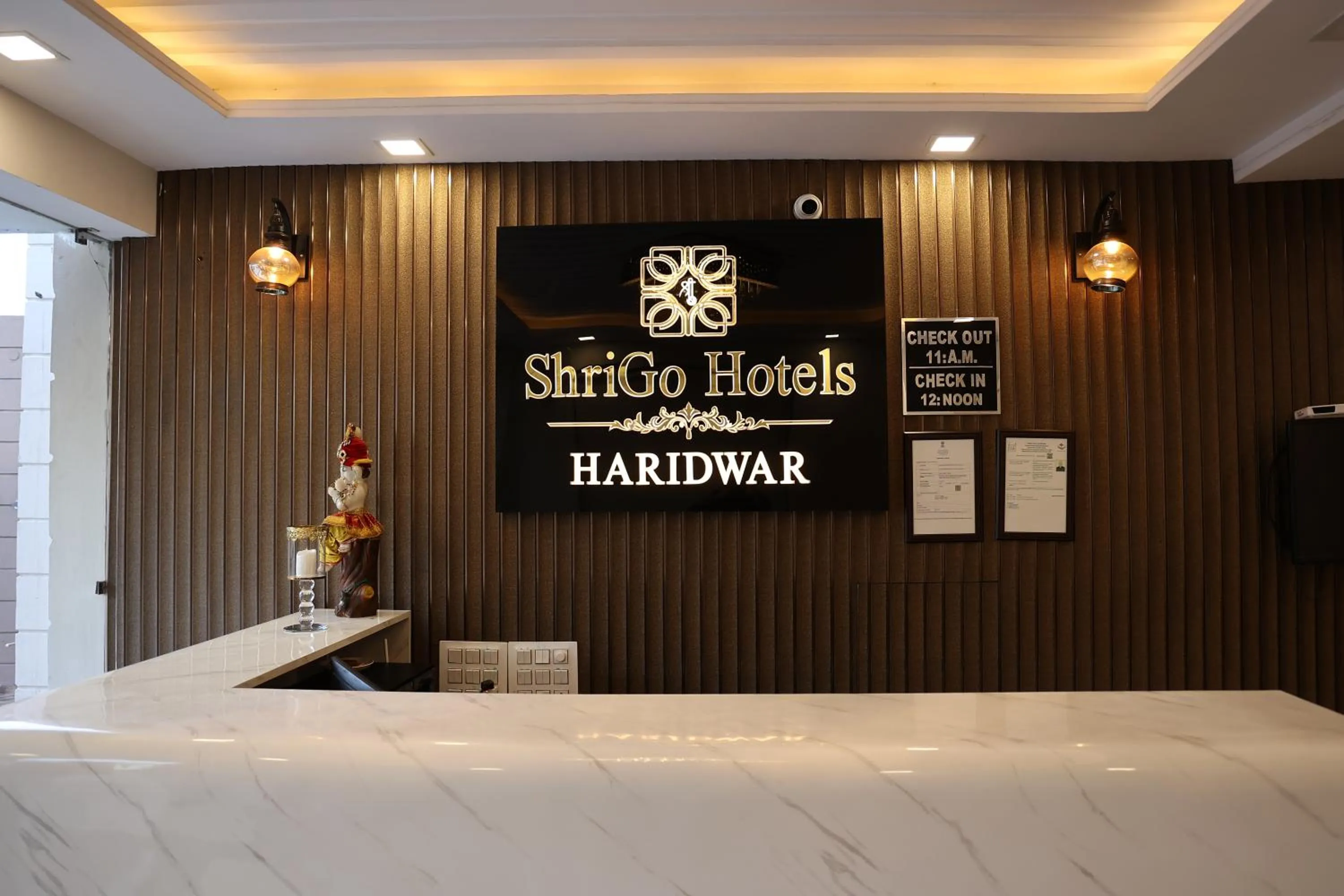Lobby or reception in ShriGo Hotel Haridwar
