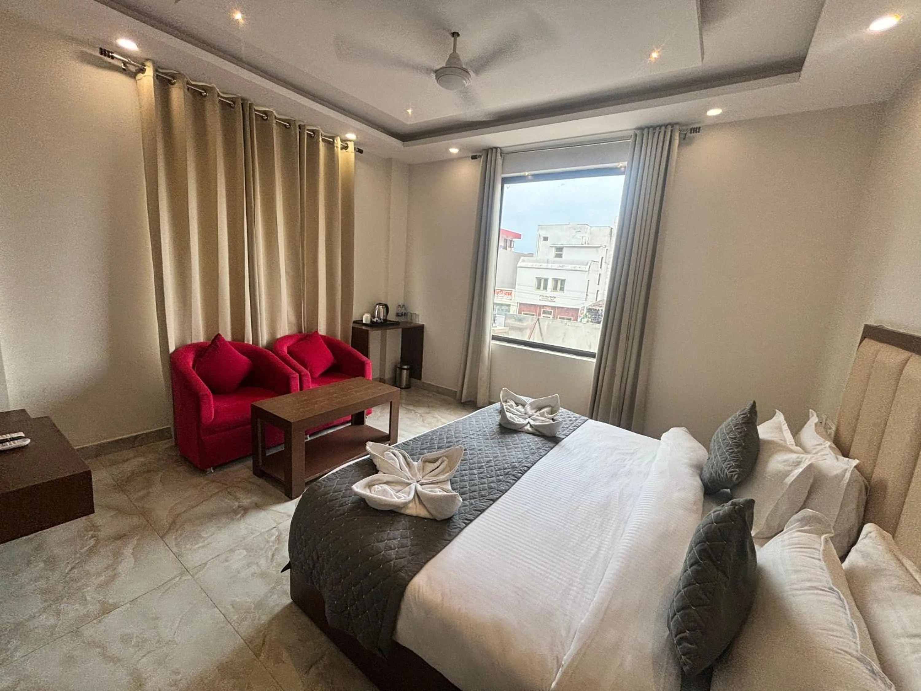 Photo of the whole room in ShriGo Hotel Haridwar