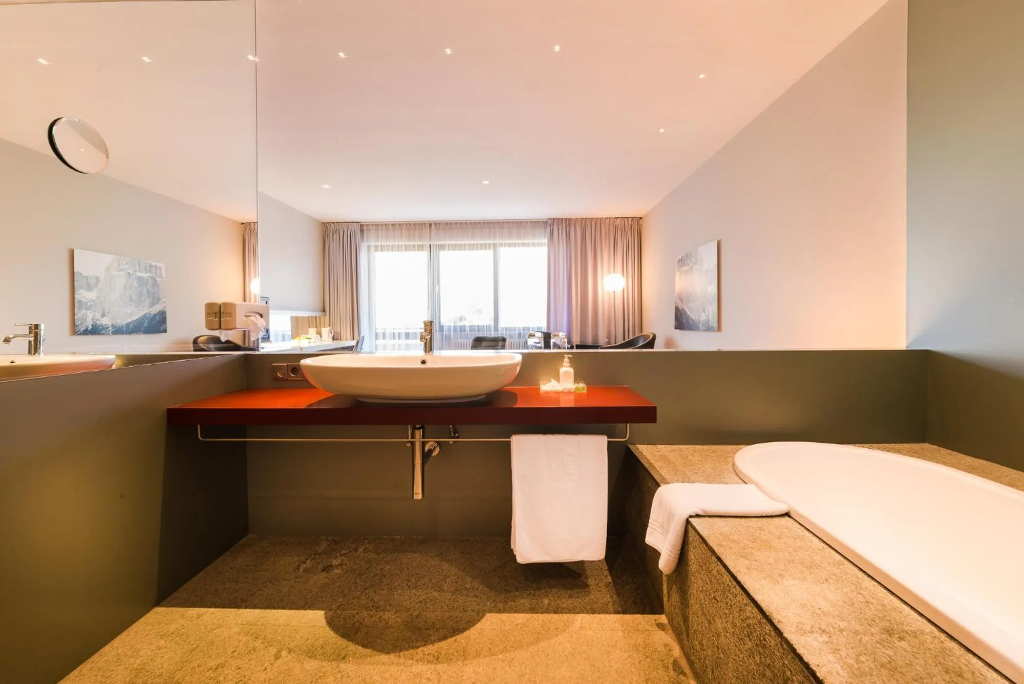 Bathroom, Bed in Parkhotel Marlena - Adults Only