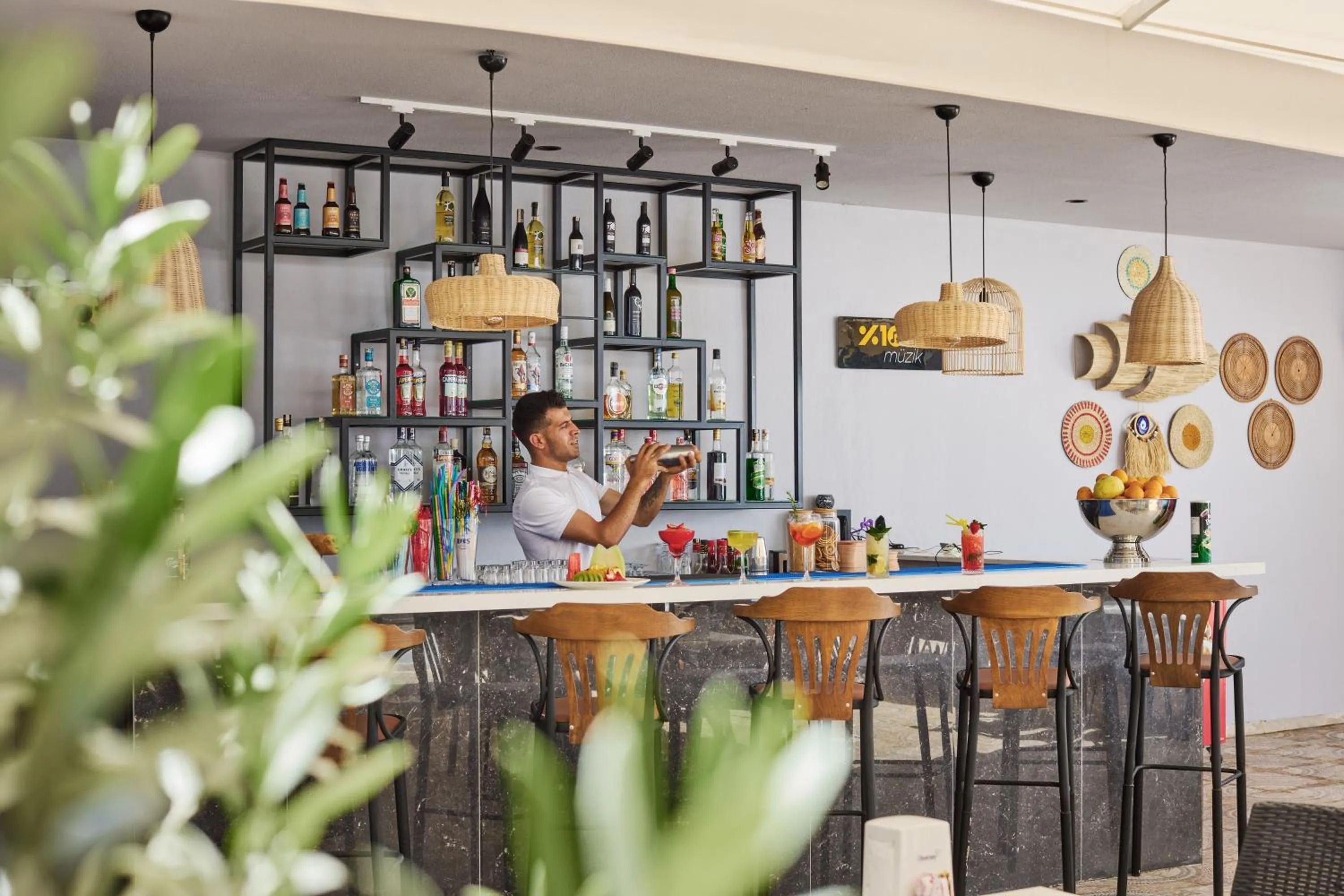 Drinks in A Hotel Side