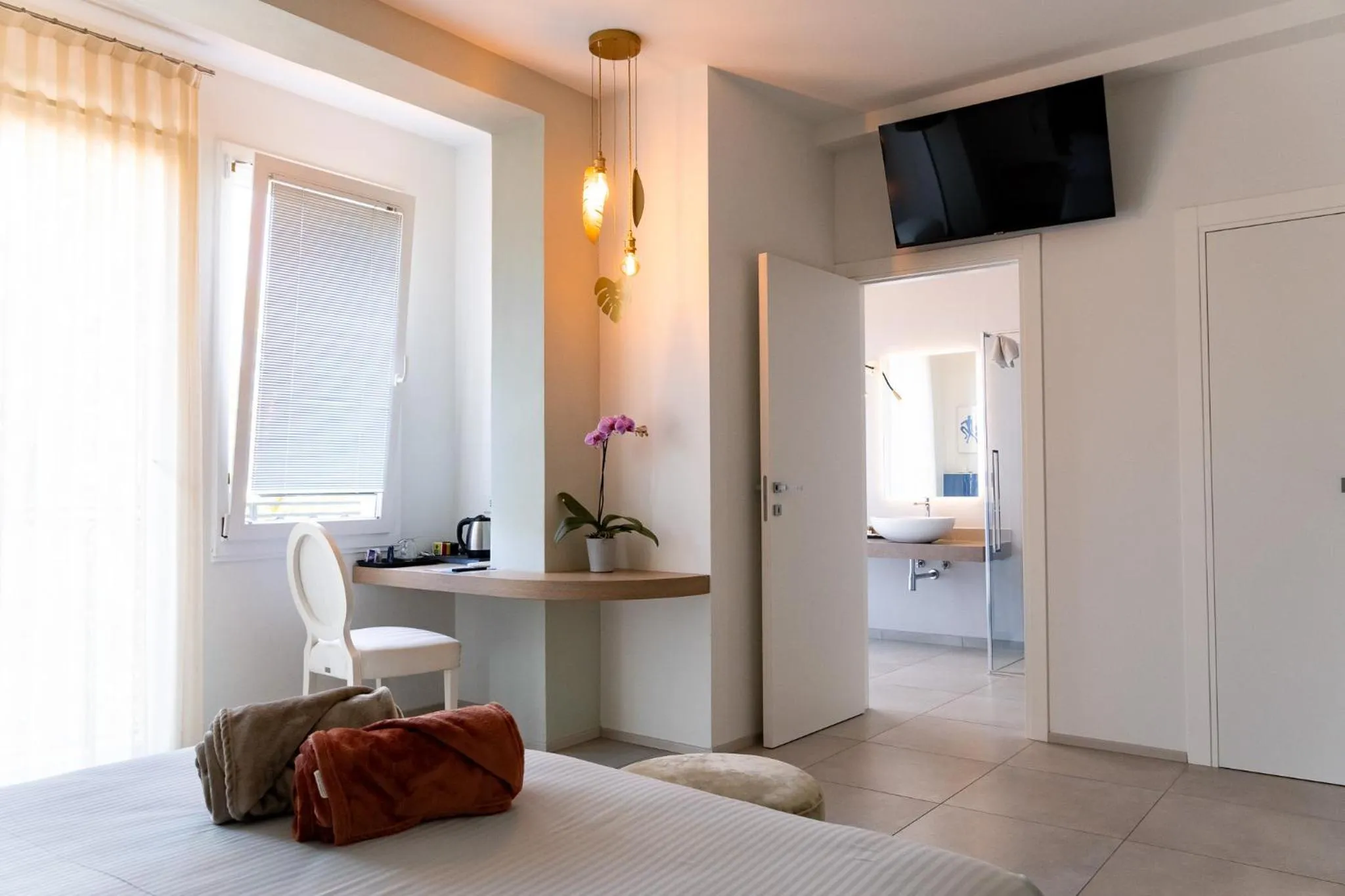 Bedroom, Bed in Hotel Corallo