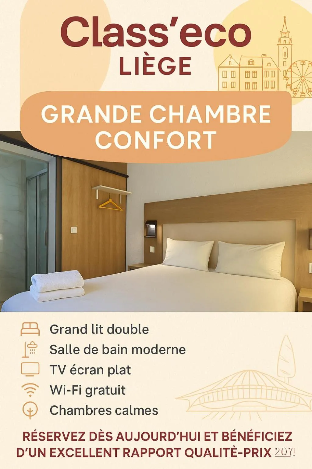 Bed in Class'eco Liège