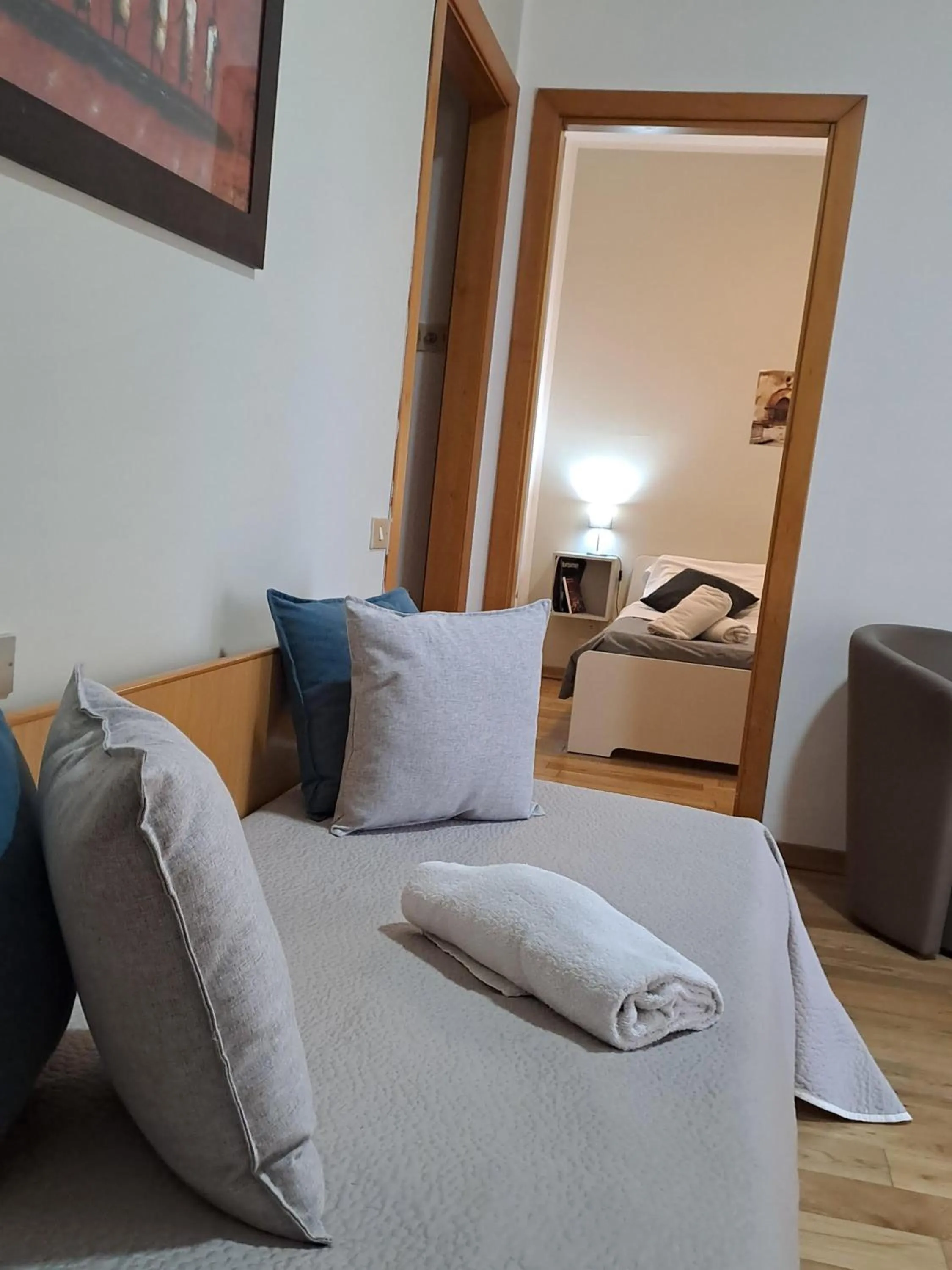 Living room, Bed in Hotel Del Viale