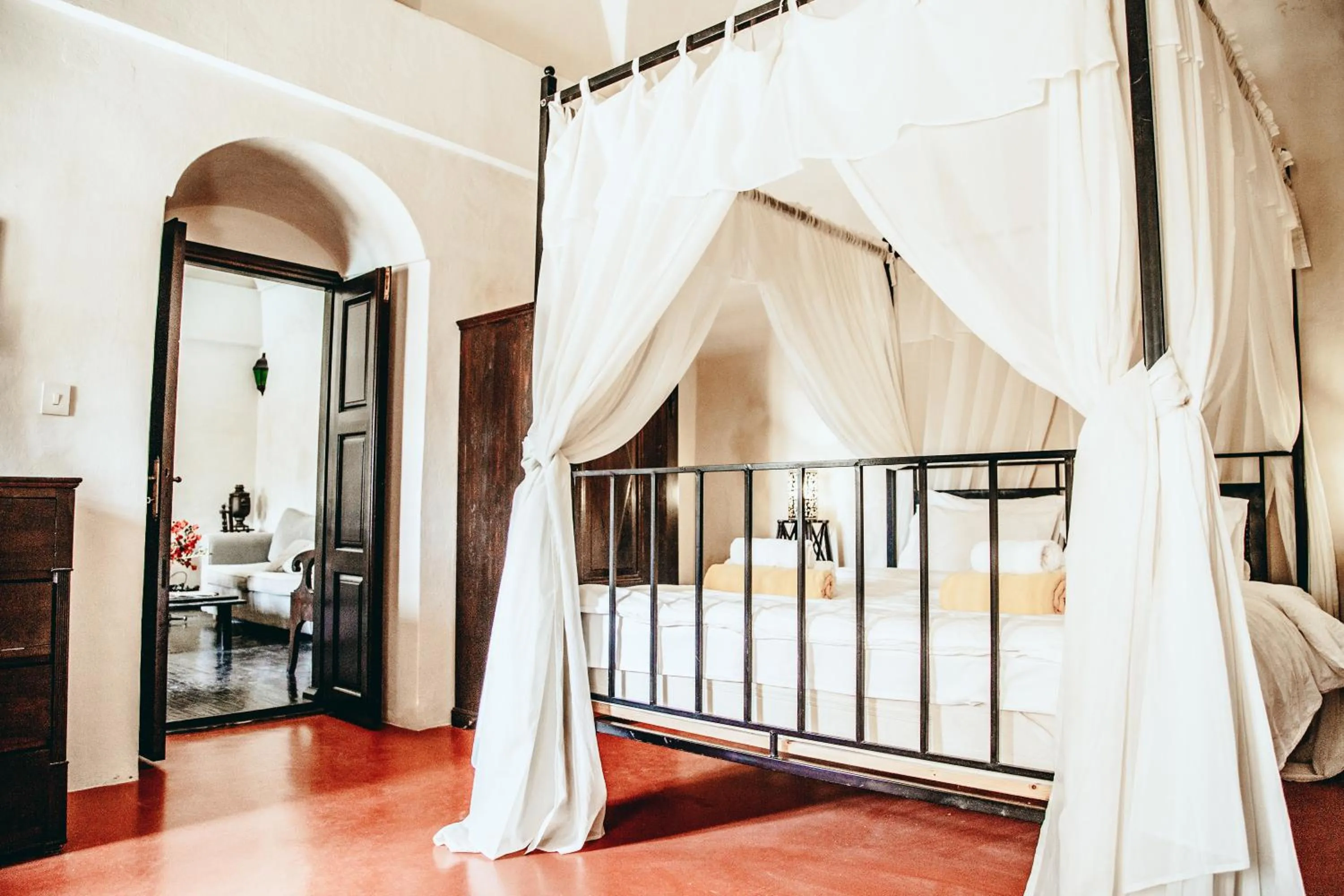 Bedroom, Bed in Santorini Heritage Villas