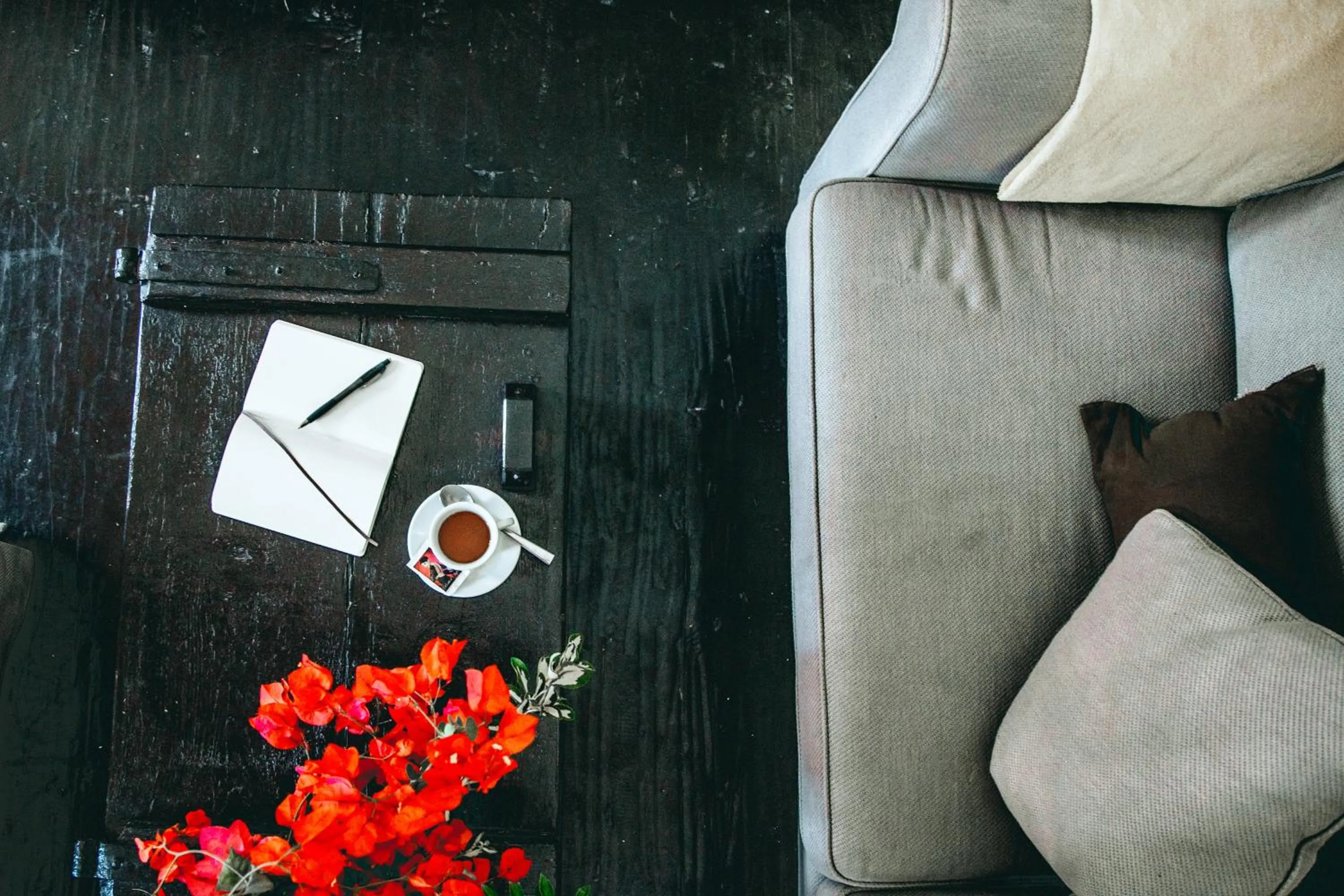 Living room in Santorini Heritage Villas