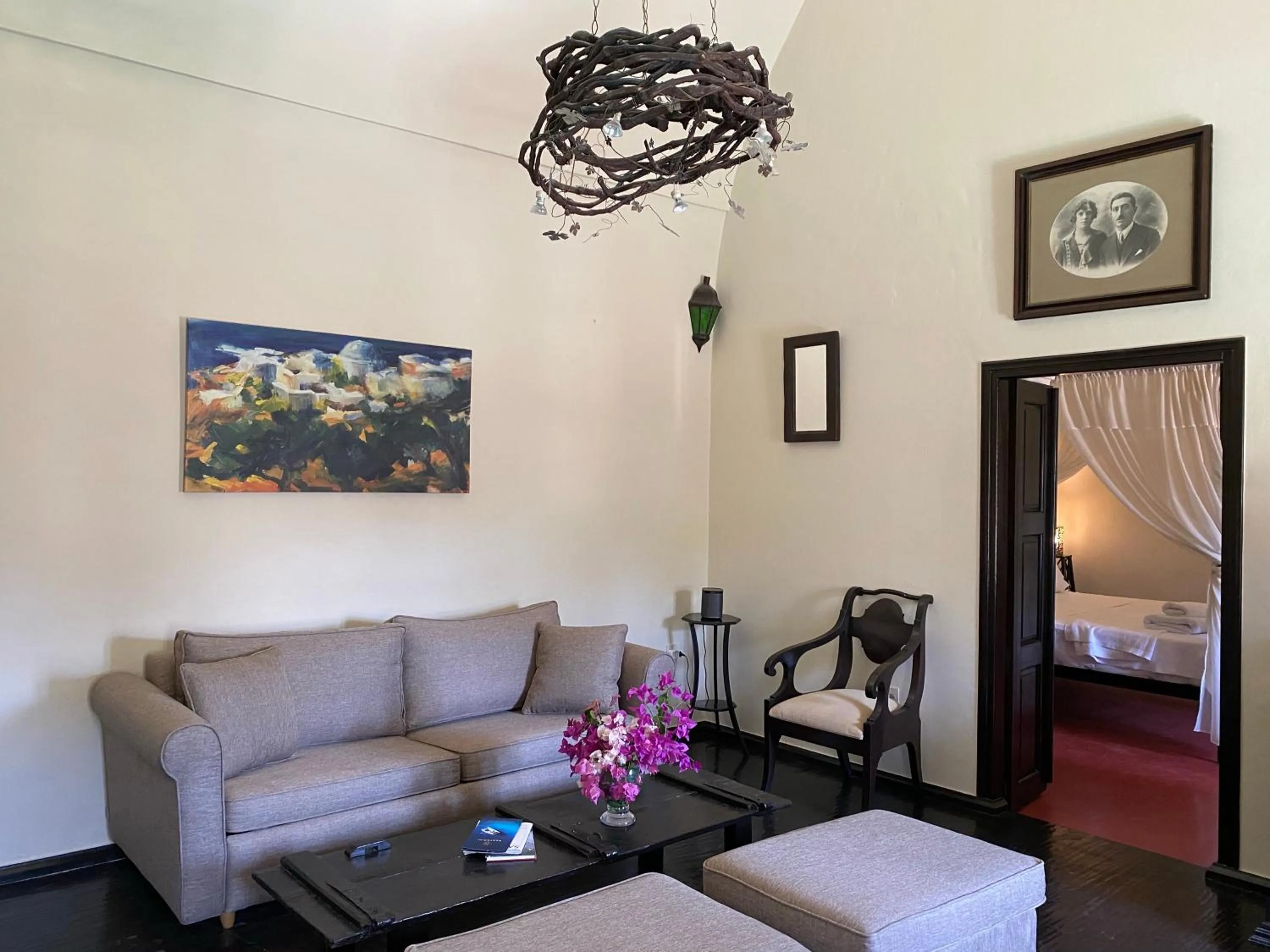 Living room in Santorini Heritage Villas