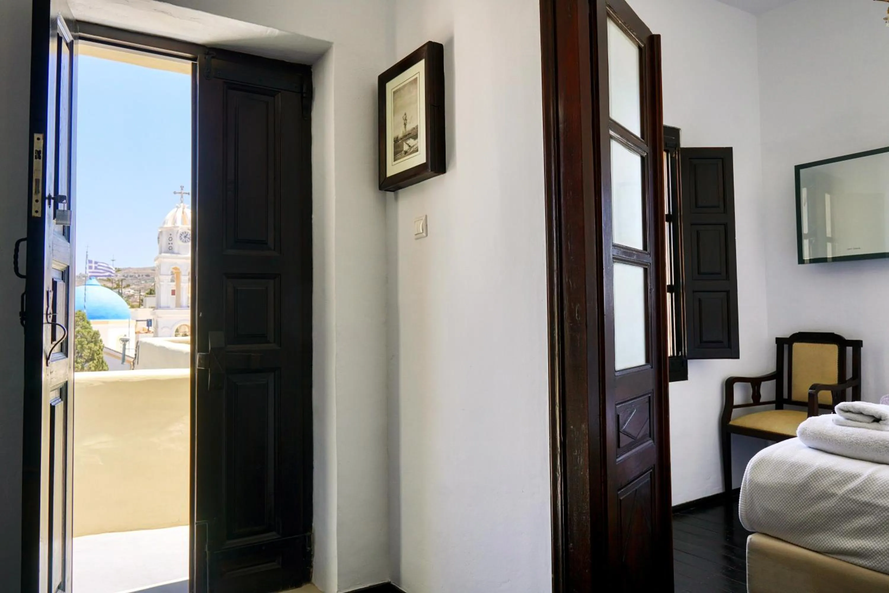 Bedroom, Bed in Santorini Heritage Villas