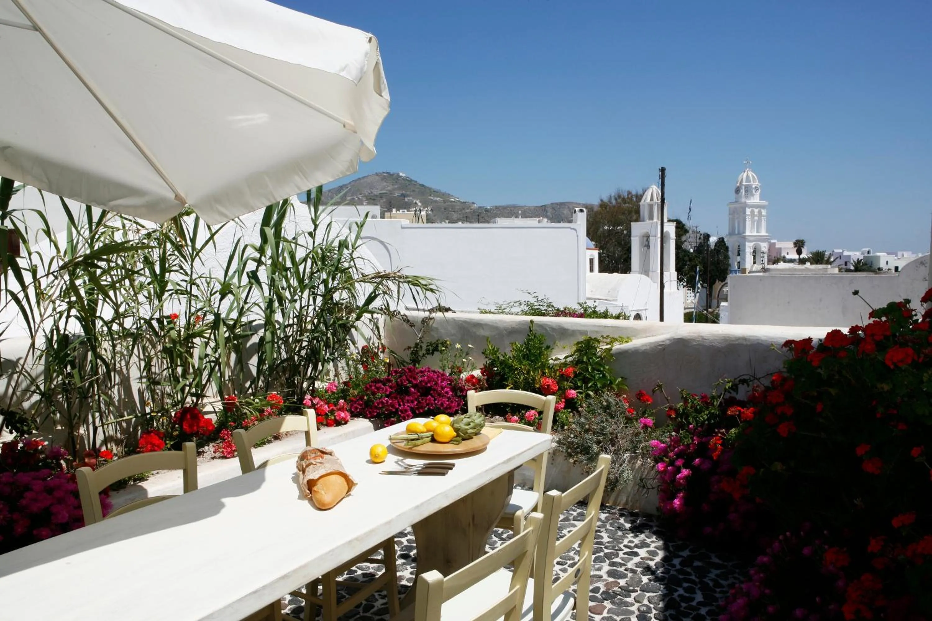Dining area in Santorini Heritage Villas