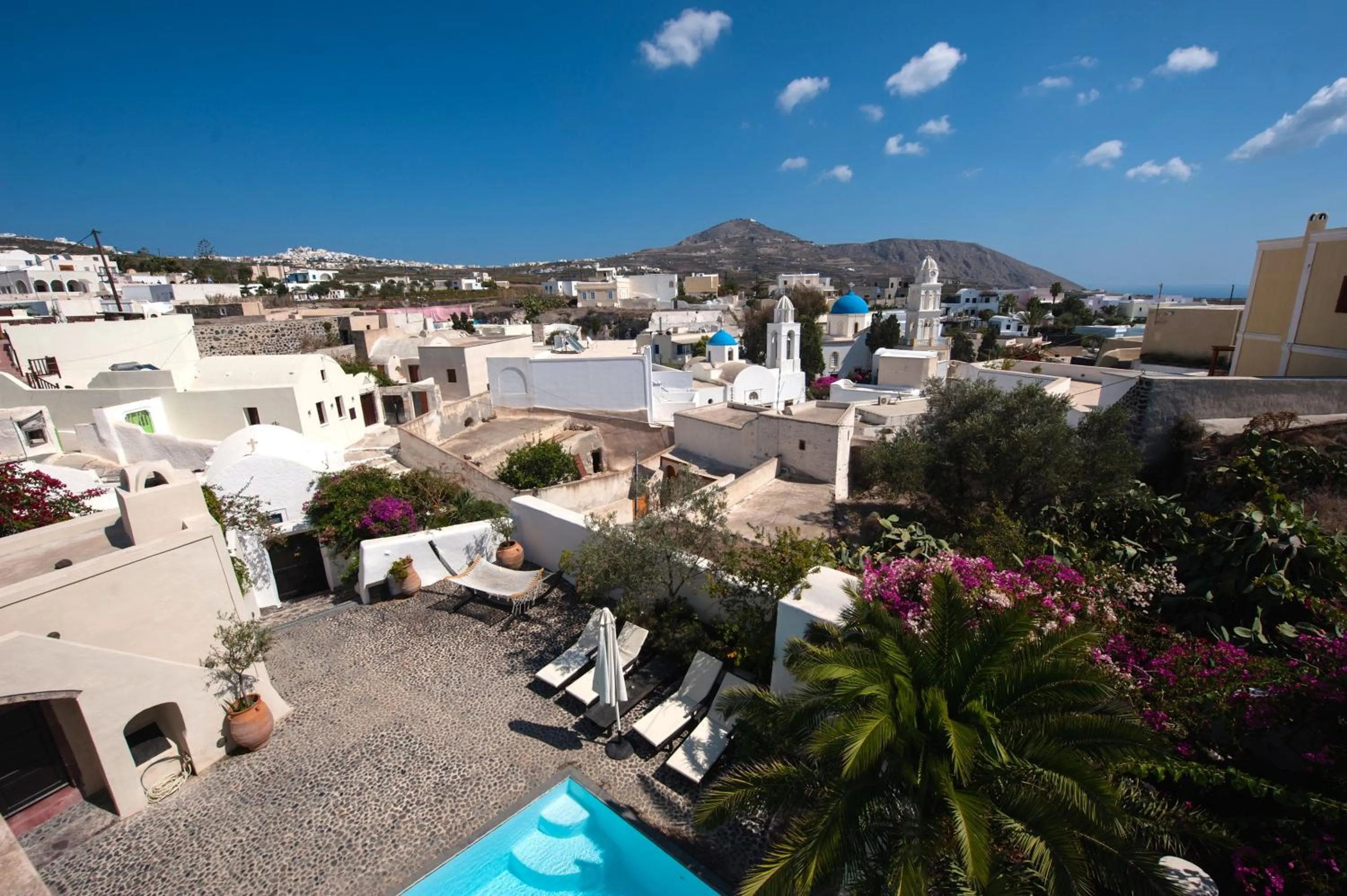 Bird's eye view in Santorini Heritage Villas