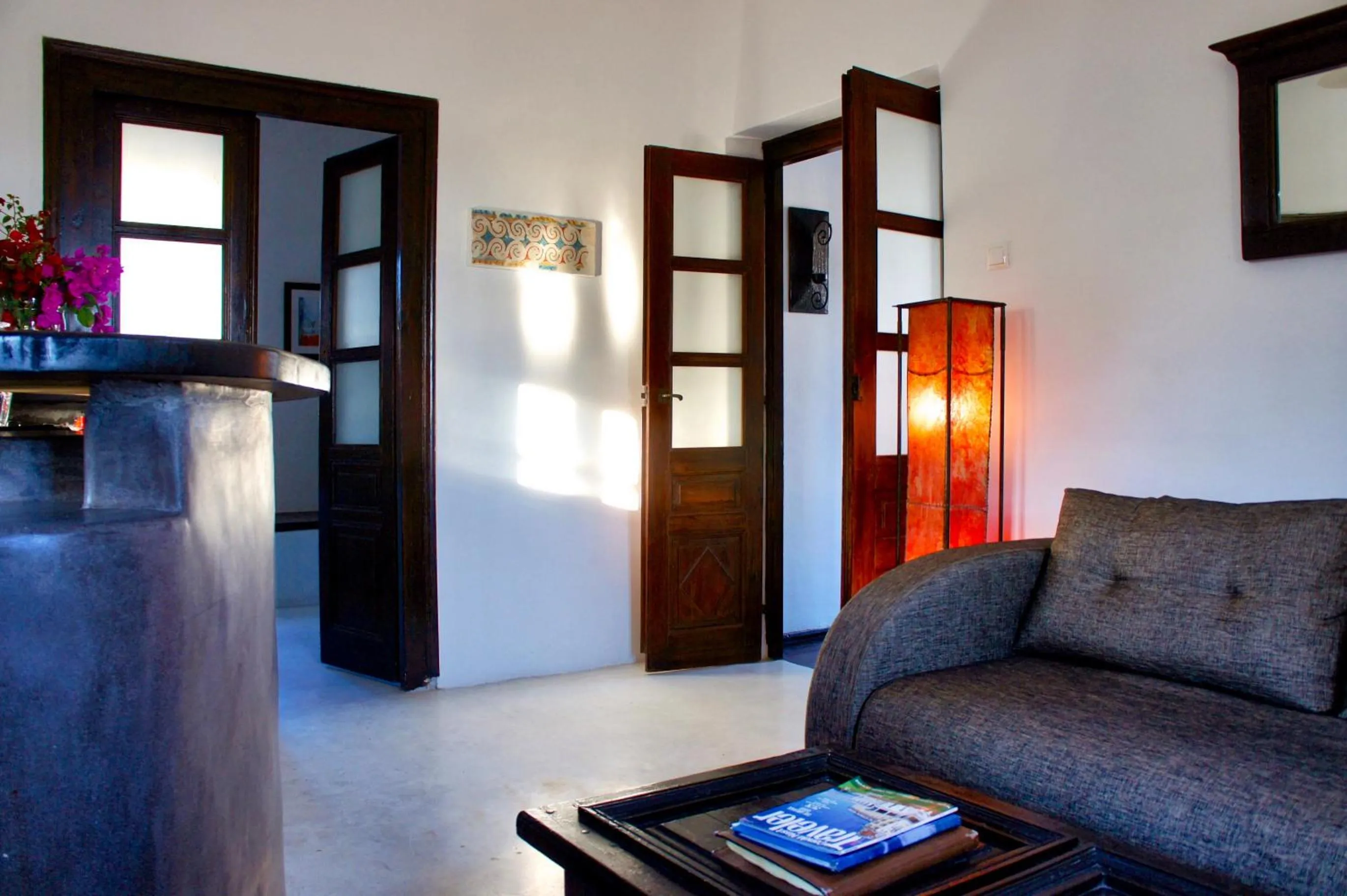 Living room in Santorini Heritage Villas