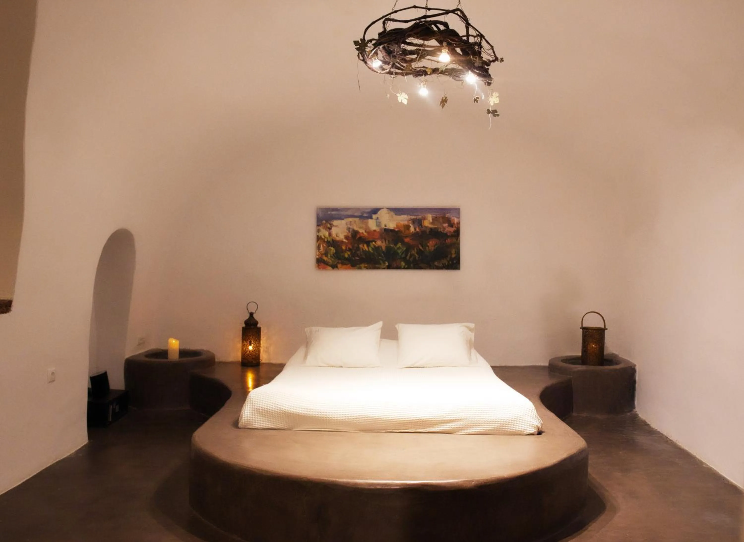 Bedroom, Bed in Santorini Heritage Villas