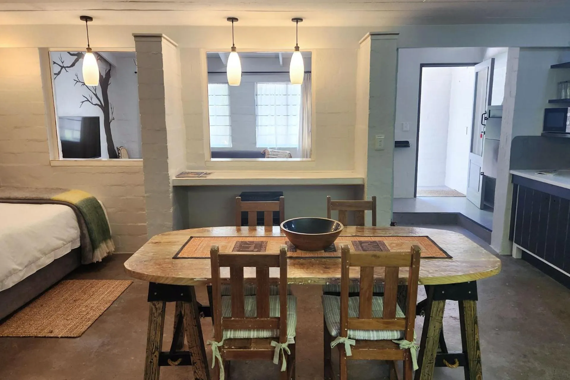 Dining area, Bed in Hornbill House Self Catering Accommodation