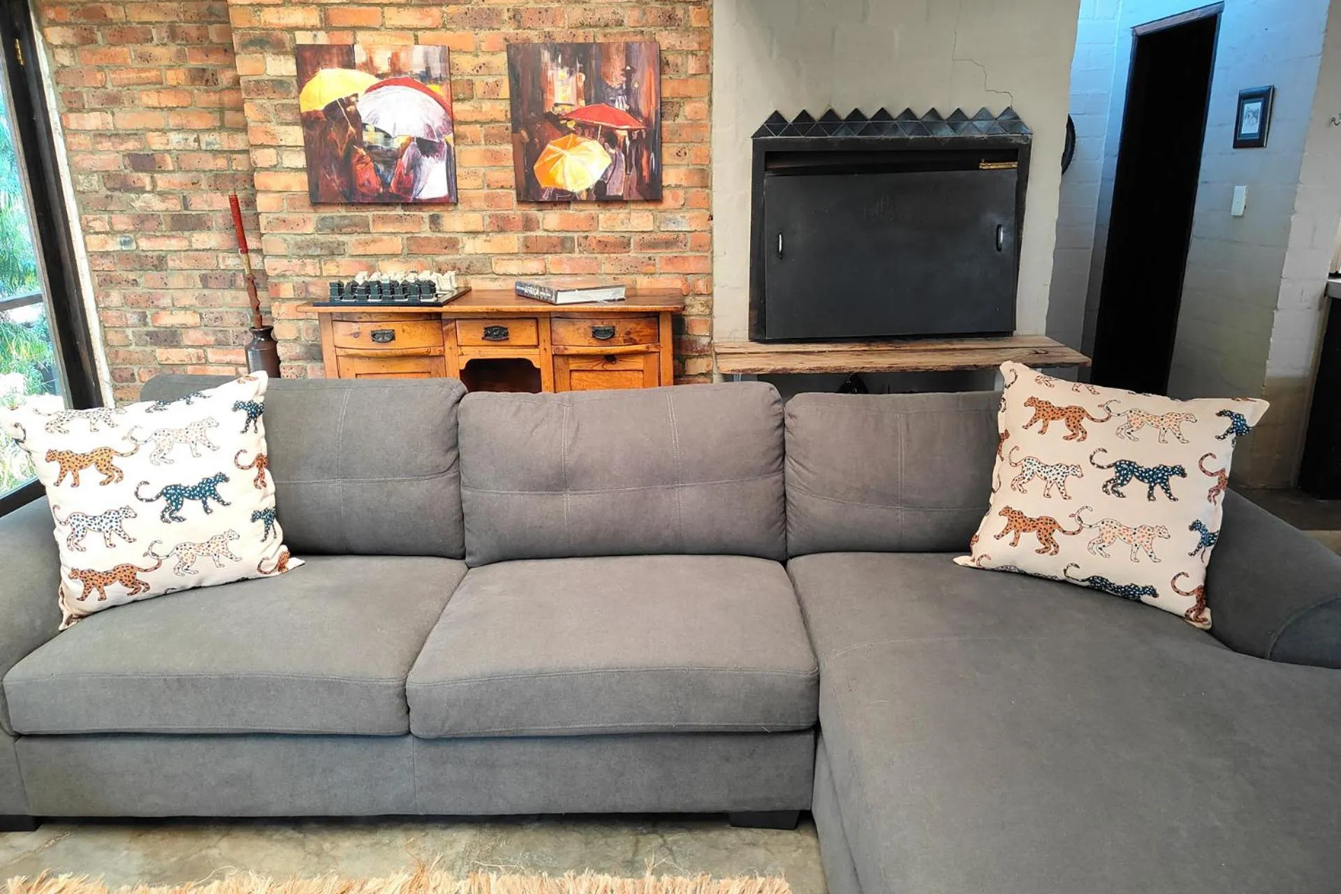 Seating area in Hornbill House Self Catering Accommodation