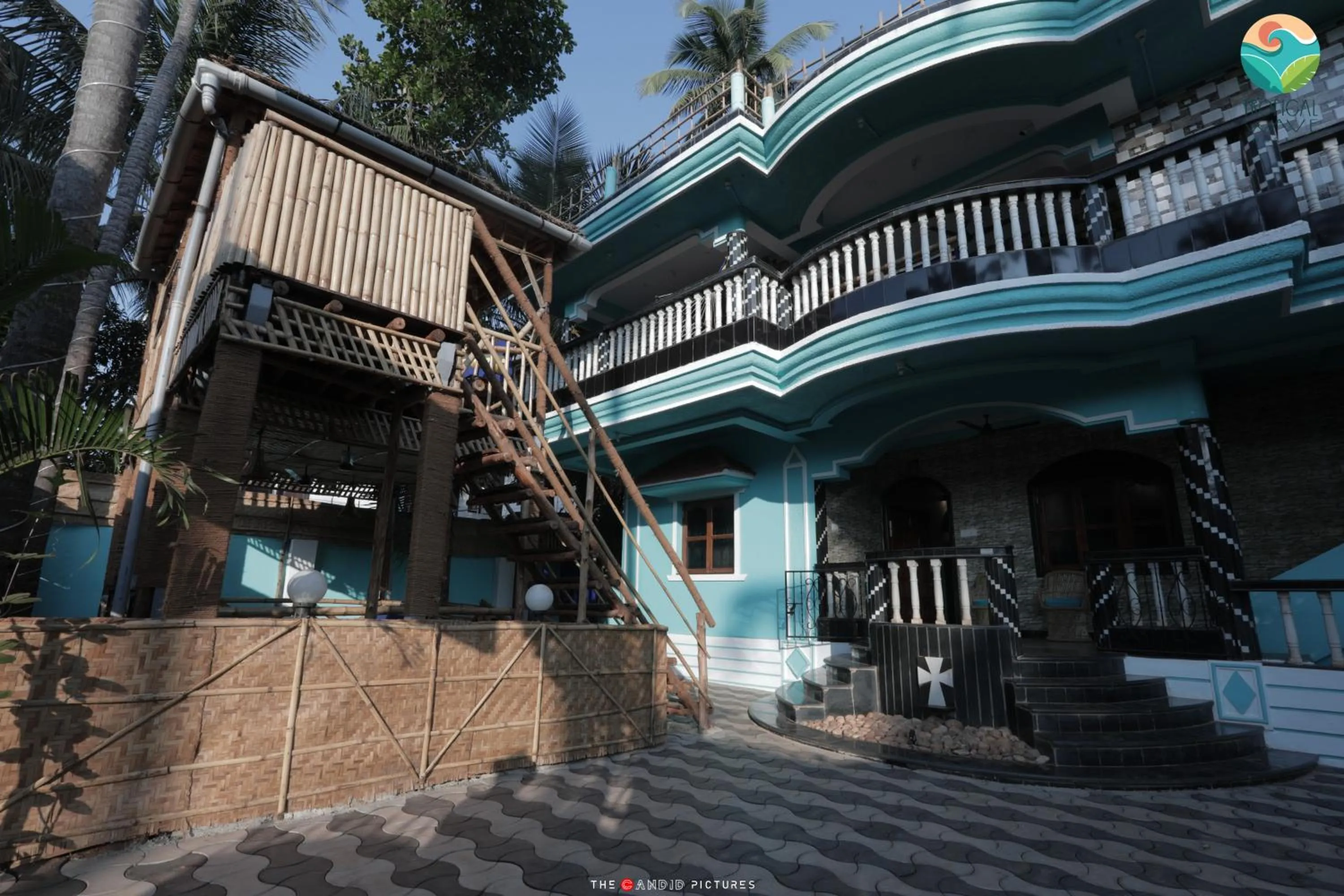Property building in Tropical Wave Hostel Morjim Goa