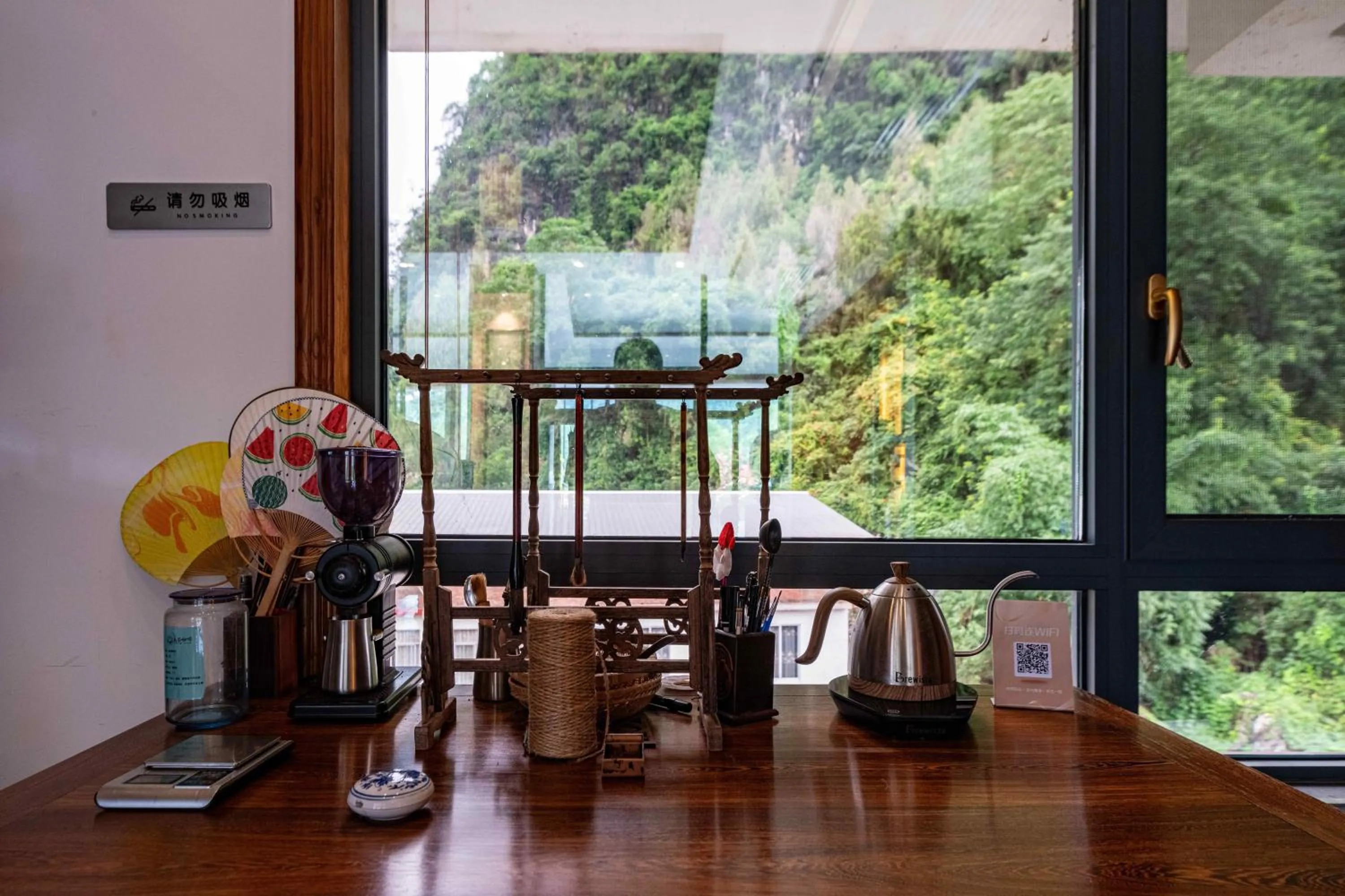 Coffee/tea facilities in Yangshuo Mountain River Ballad Hotel - Free Yangshuo Train Station Pick Up and Drop Off