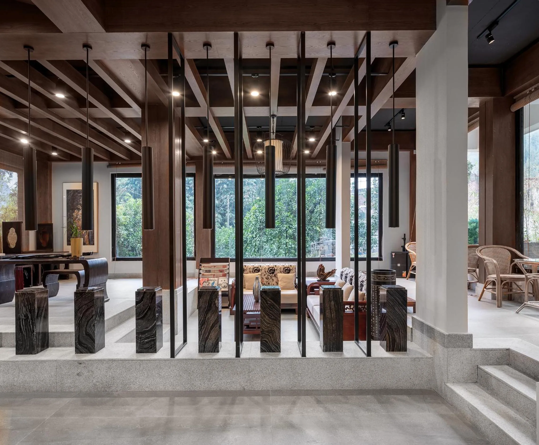 Lobby or reception in Yangshuo Xingping Shanshuiyao Resort - Free Train Station Pick Up -Stay 3 days promotion