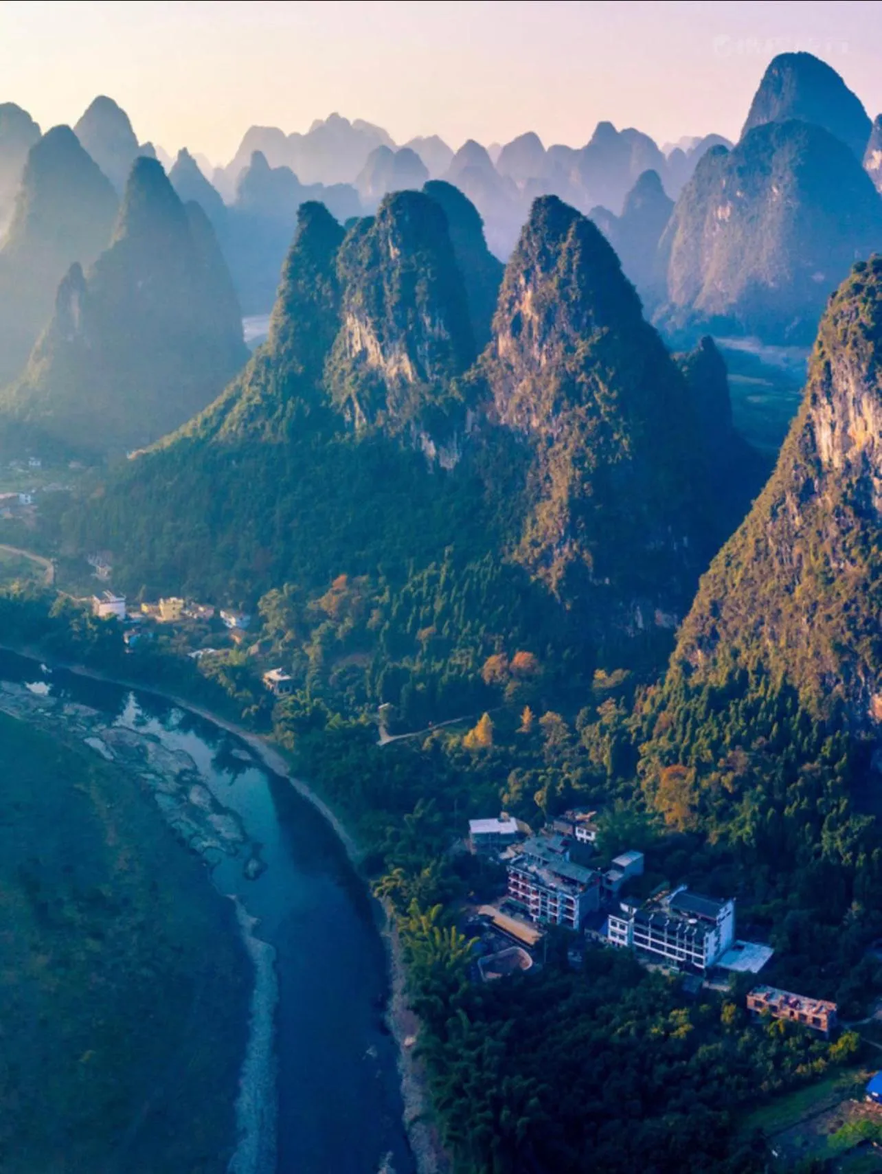 Bird's eye view in Yangshuo Xingping Shanshuiyao Resort - Free Train Station Pick Up -Stay 3 days promotion