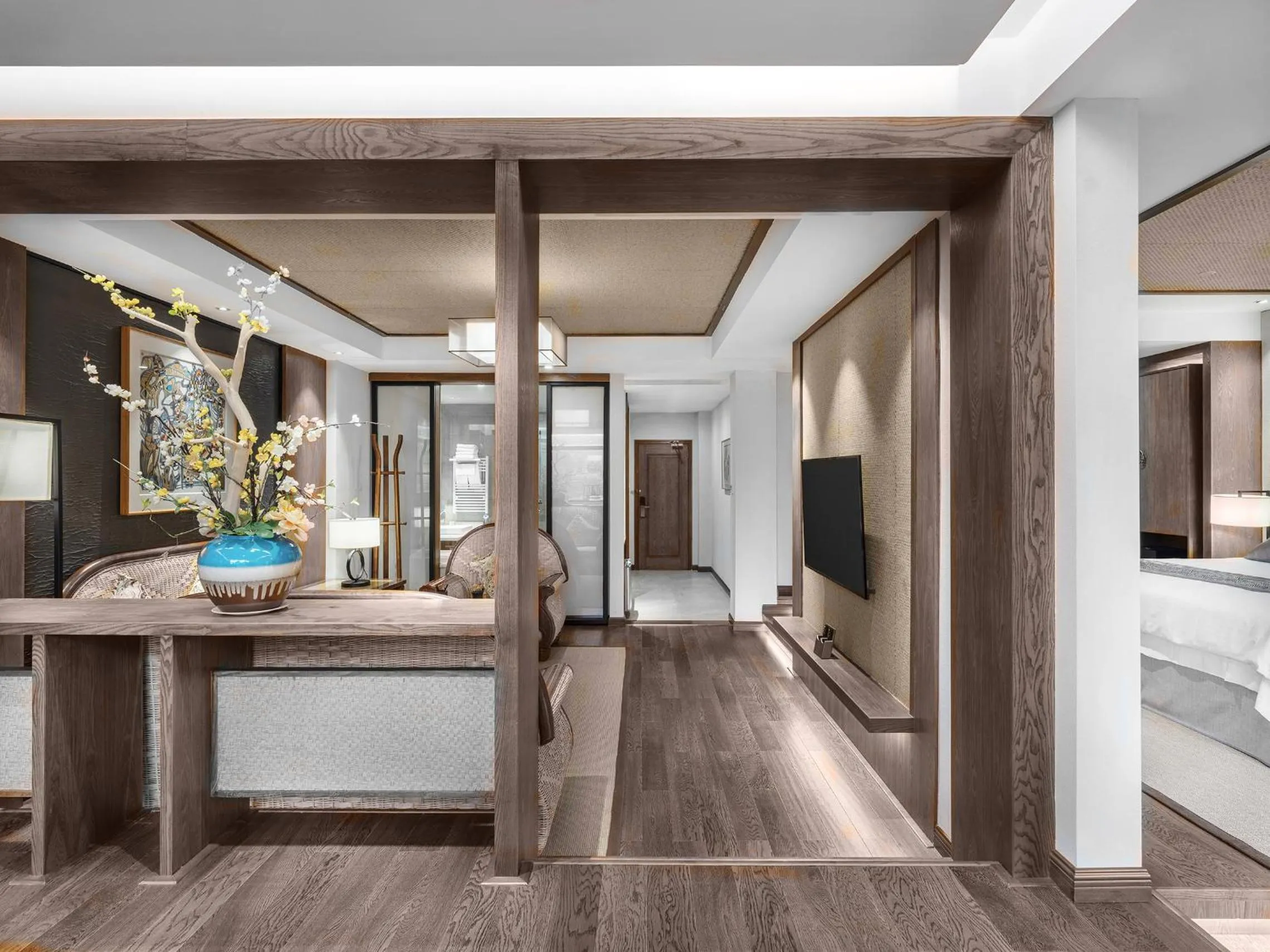 Living room in Yangshuo Xingping Shanshuiyao Resort - Free Train Station Pick Up -Stay 3 days promotion