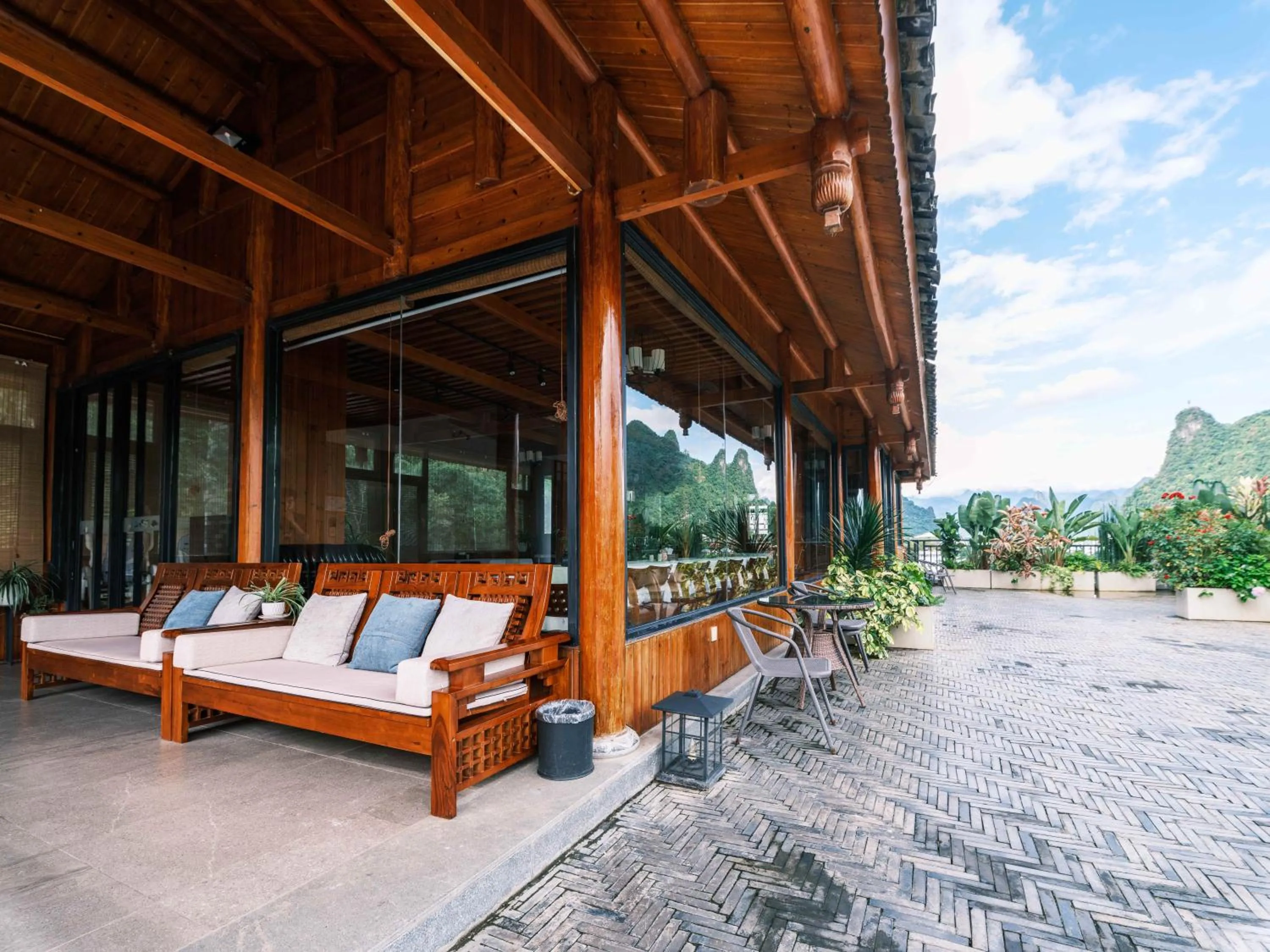 View (from property/room) in Yangshuo Mountain River Ballad Hotel - Free Yangshuo Train Station Pick Up and Drop Off