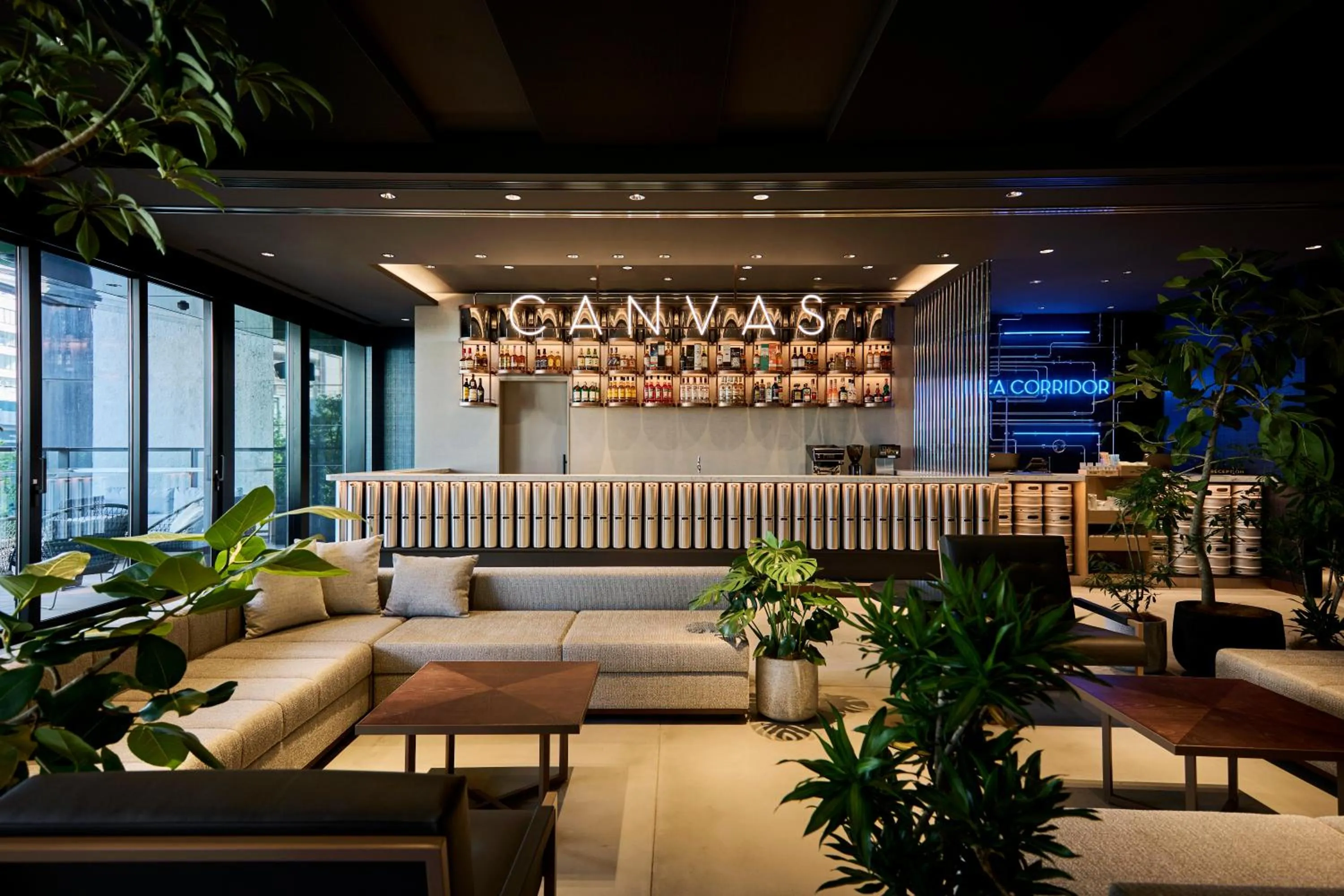 Communal lounge/ TV room in The Royal Park Canvas Ginza Corridor