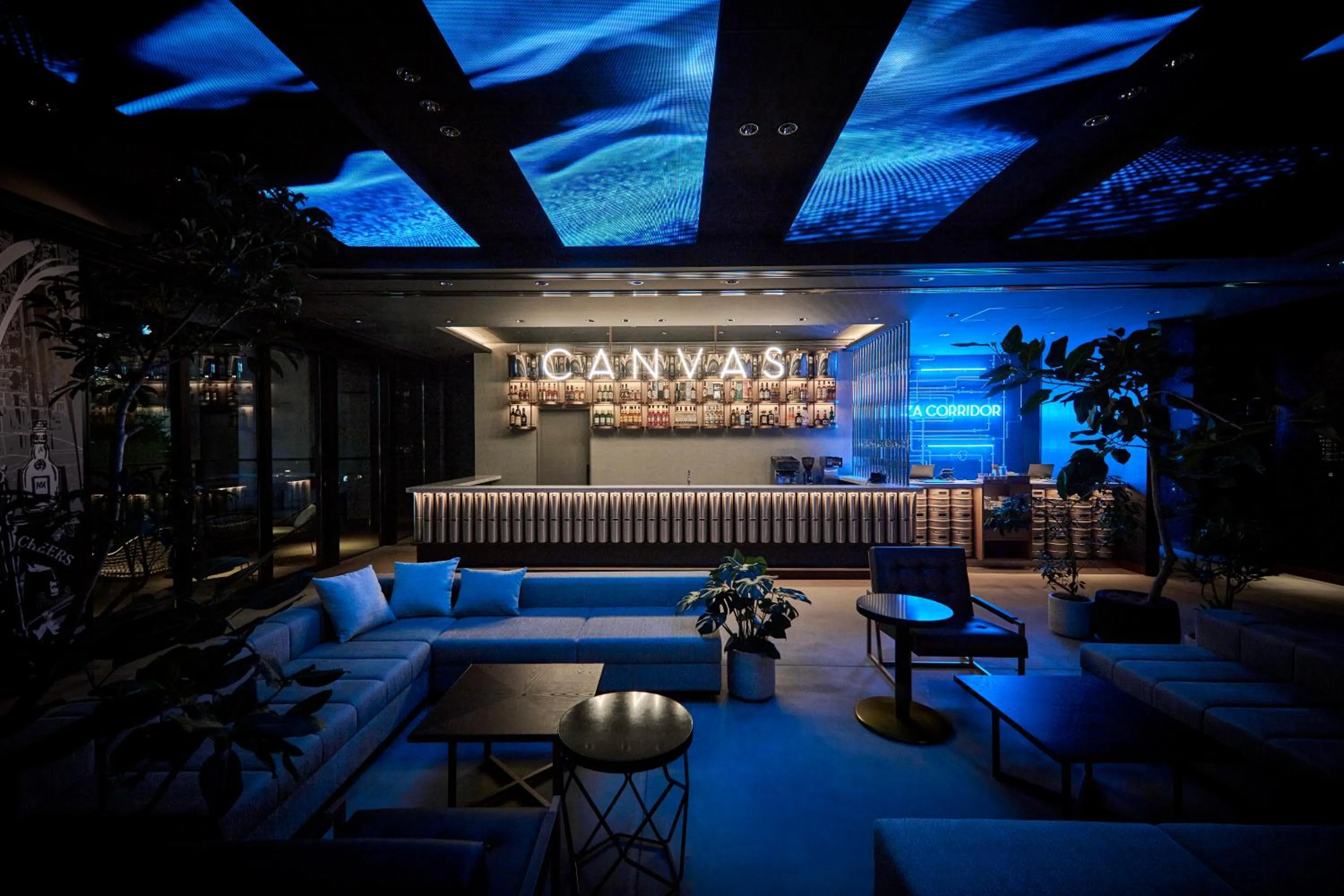 Lounge or bar in The Royal Park Canvas Ginza Corridor