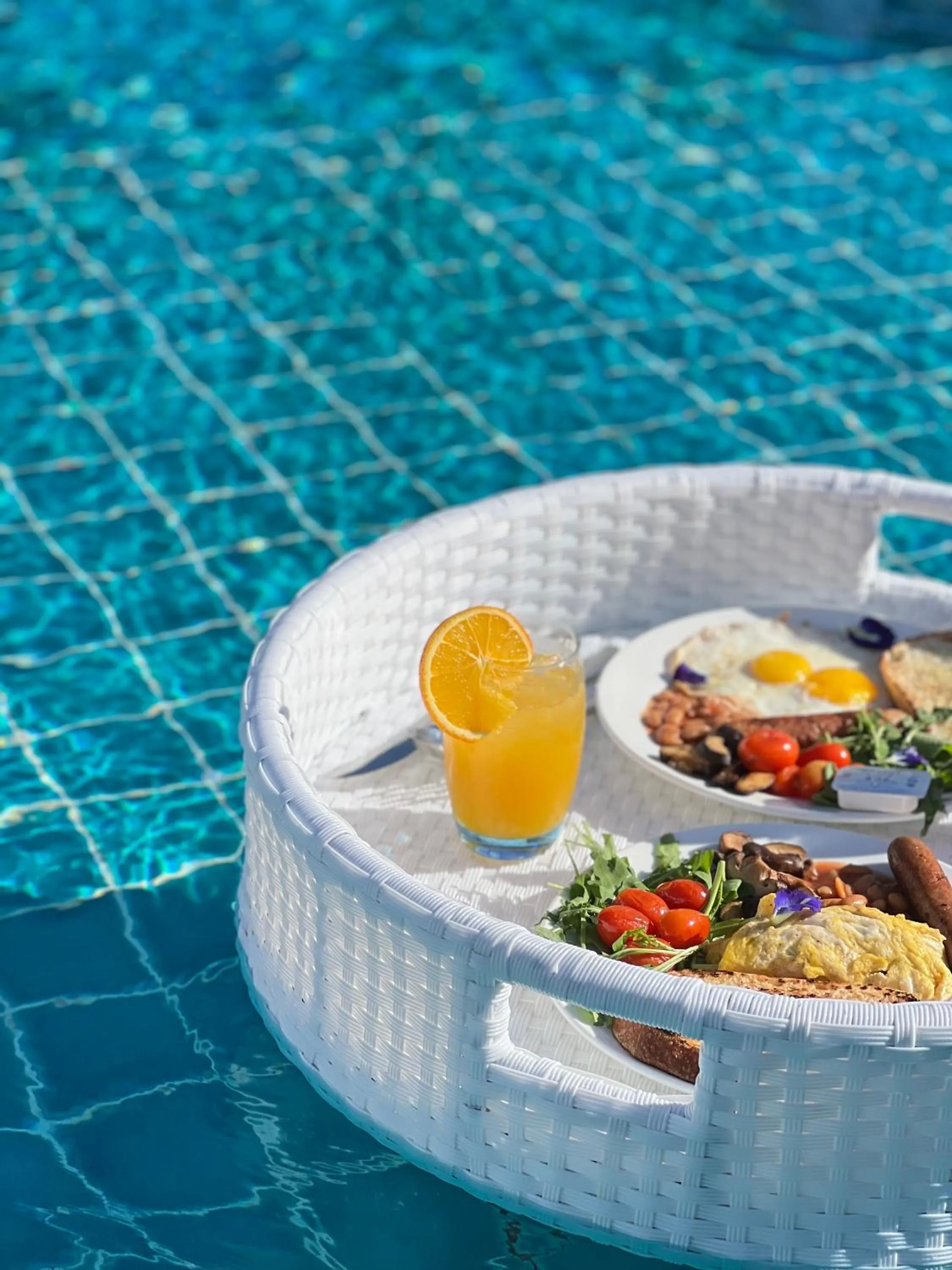 Pool view in Found Mansion