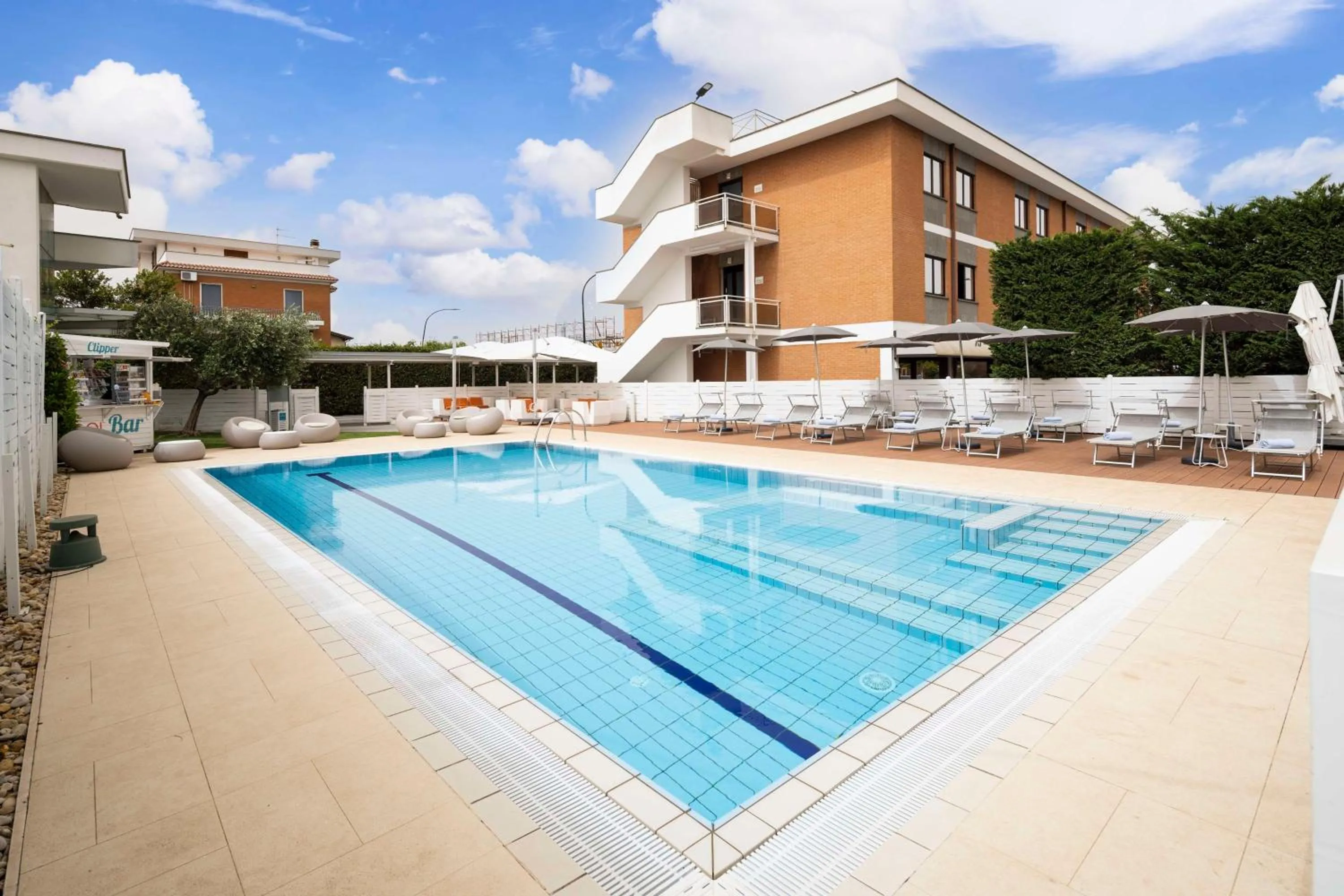 Pool view in Best Western Hotel Rome Airport