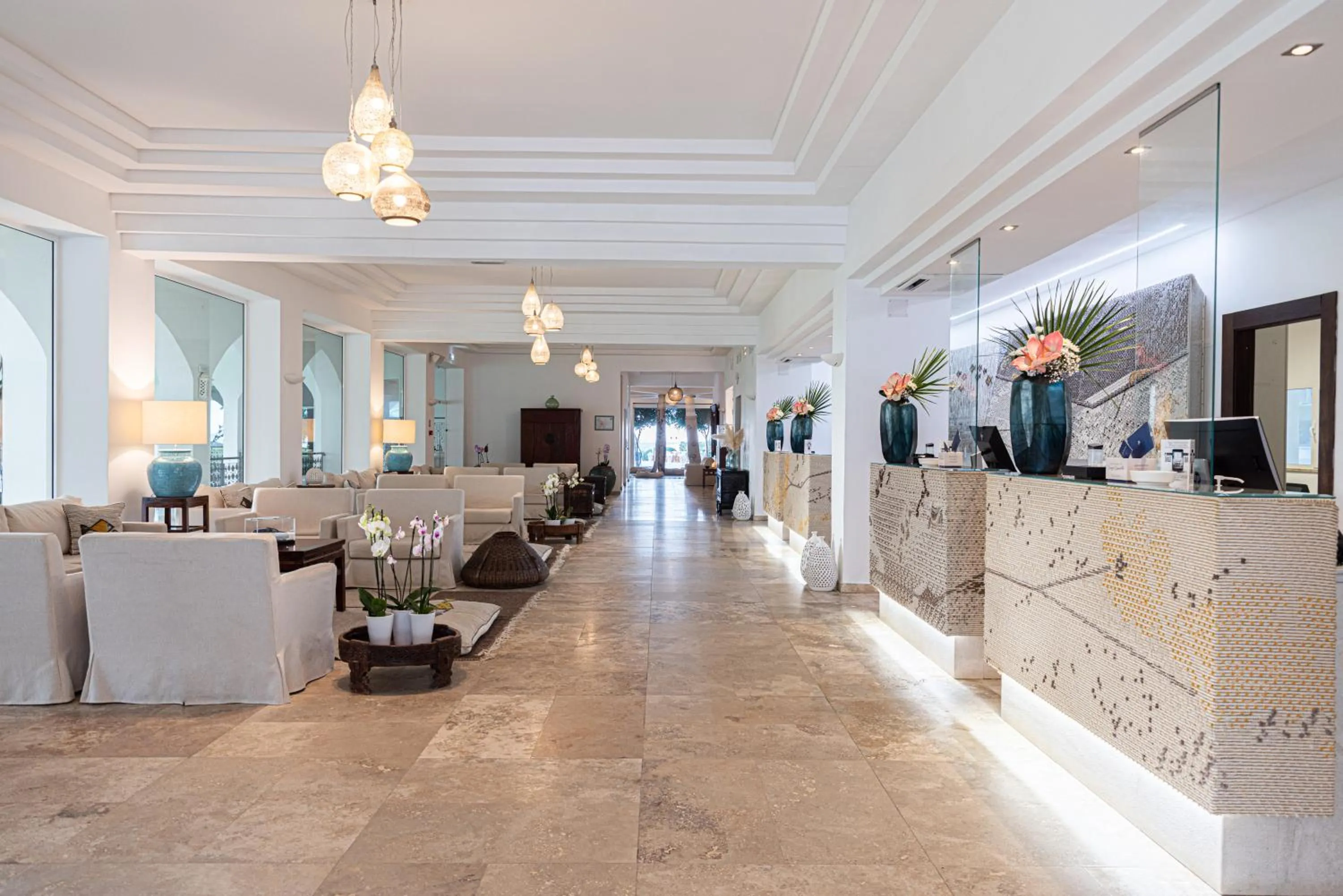 Lobby or reception in Falkensteiner Resort Capo Boi