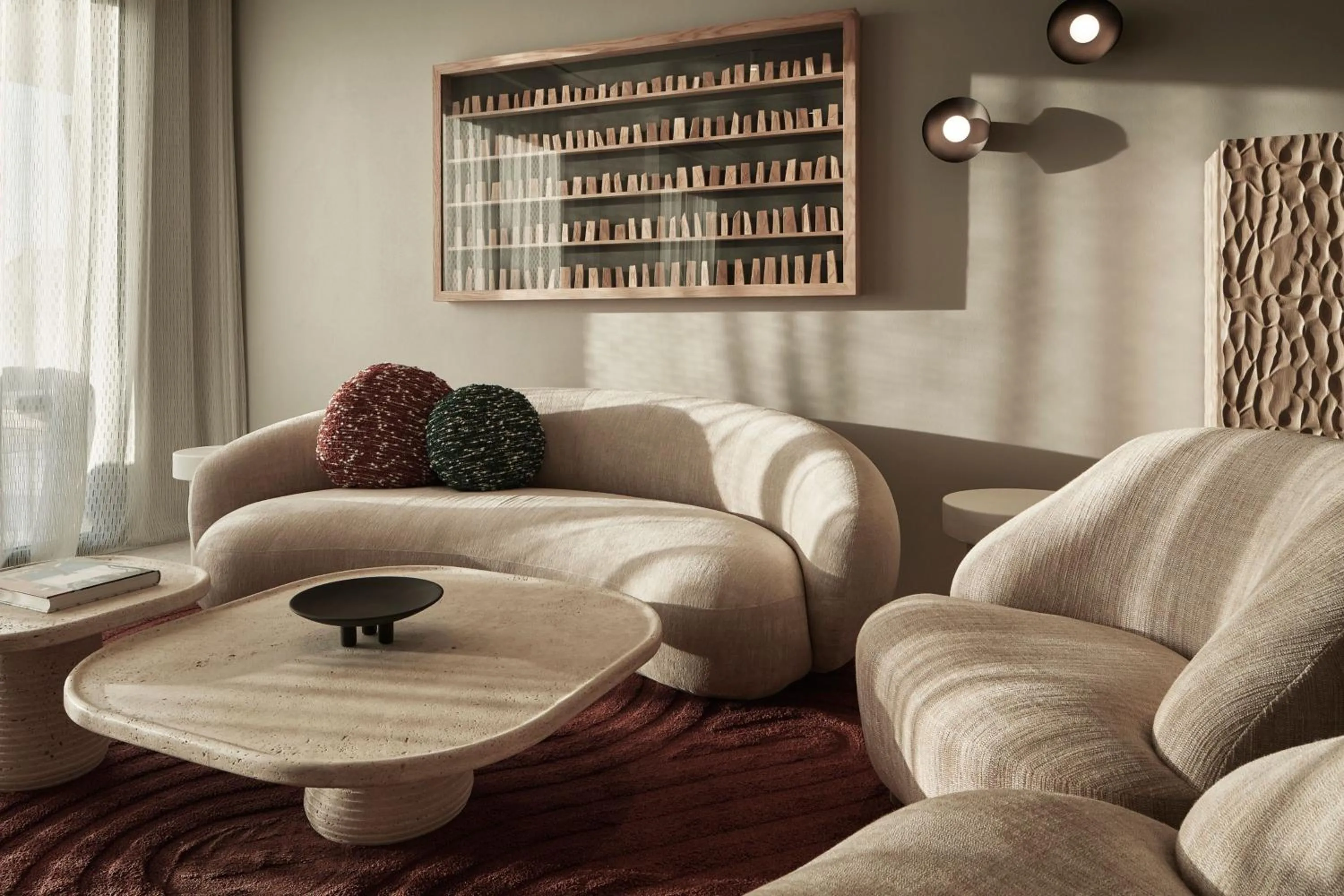 Living room in W Costa Navarino