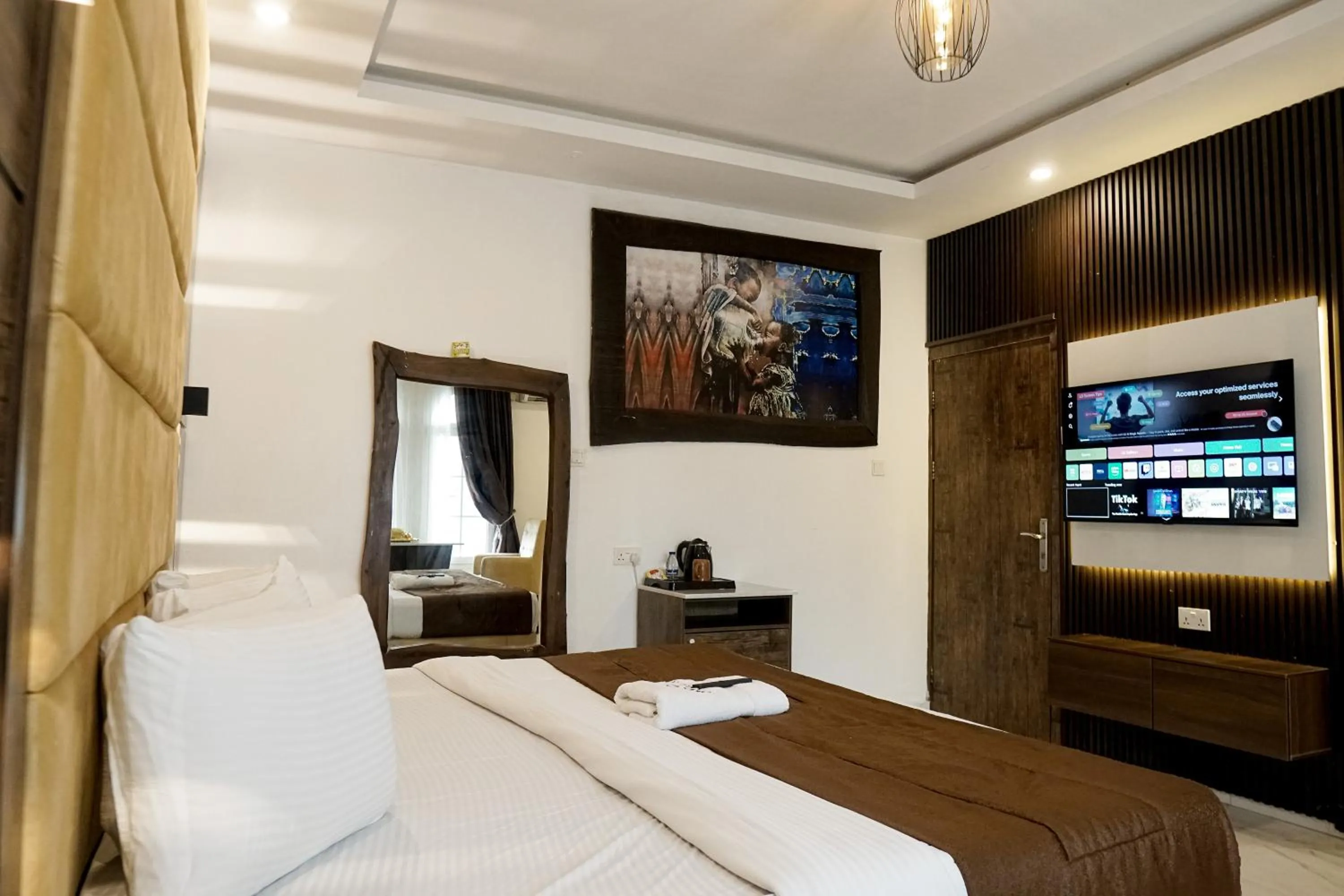 Bed in Presken Hotel White House, Lekki, Lagos