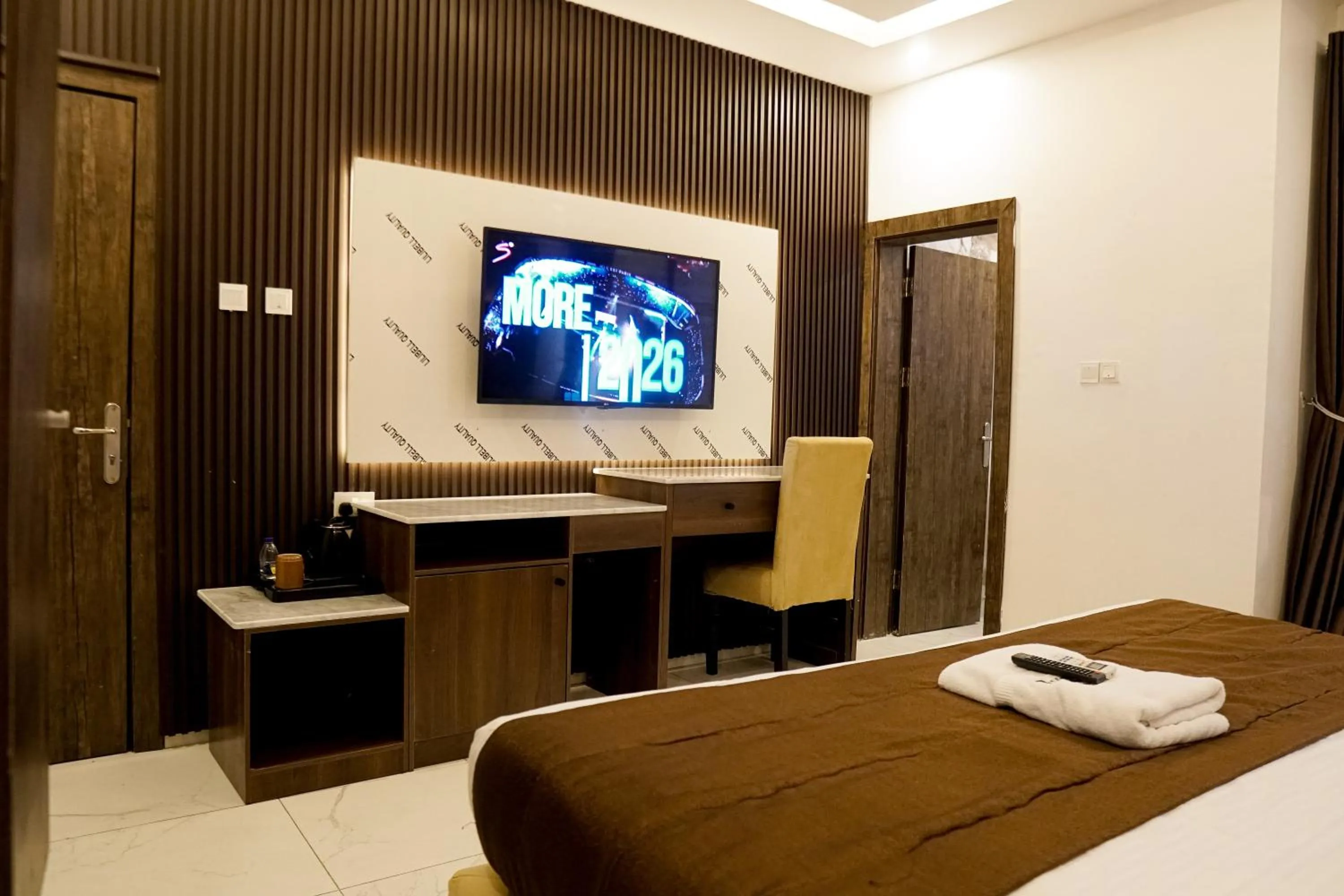 Bed in Presken Hotel White House, Lekki, Lagos