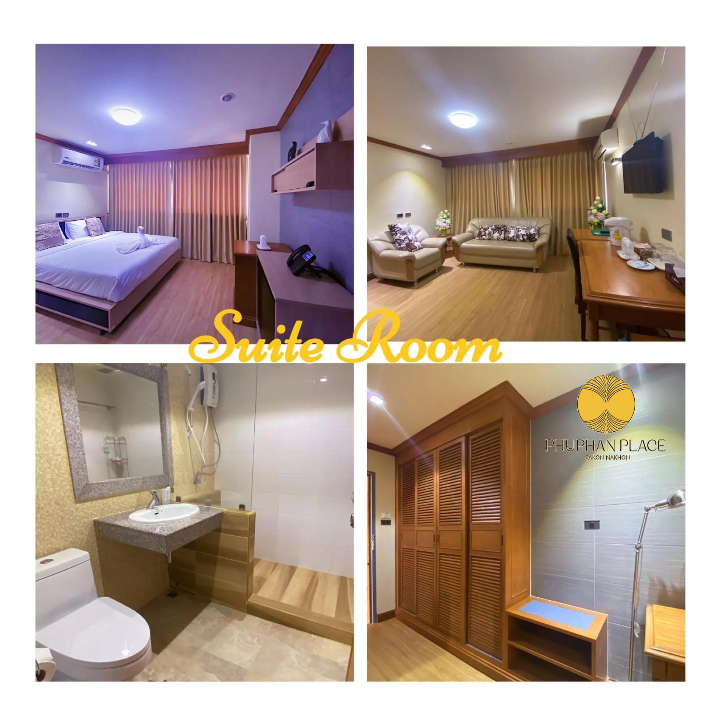 Photo of the whole room, Bed in Phuphanplace Hotel