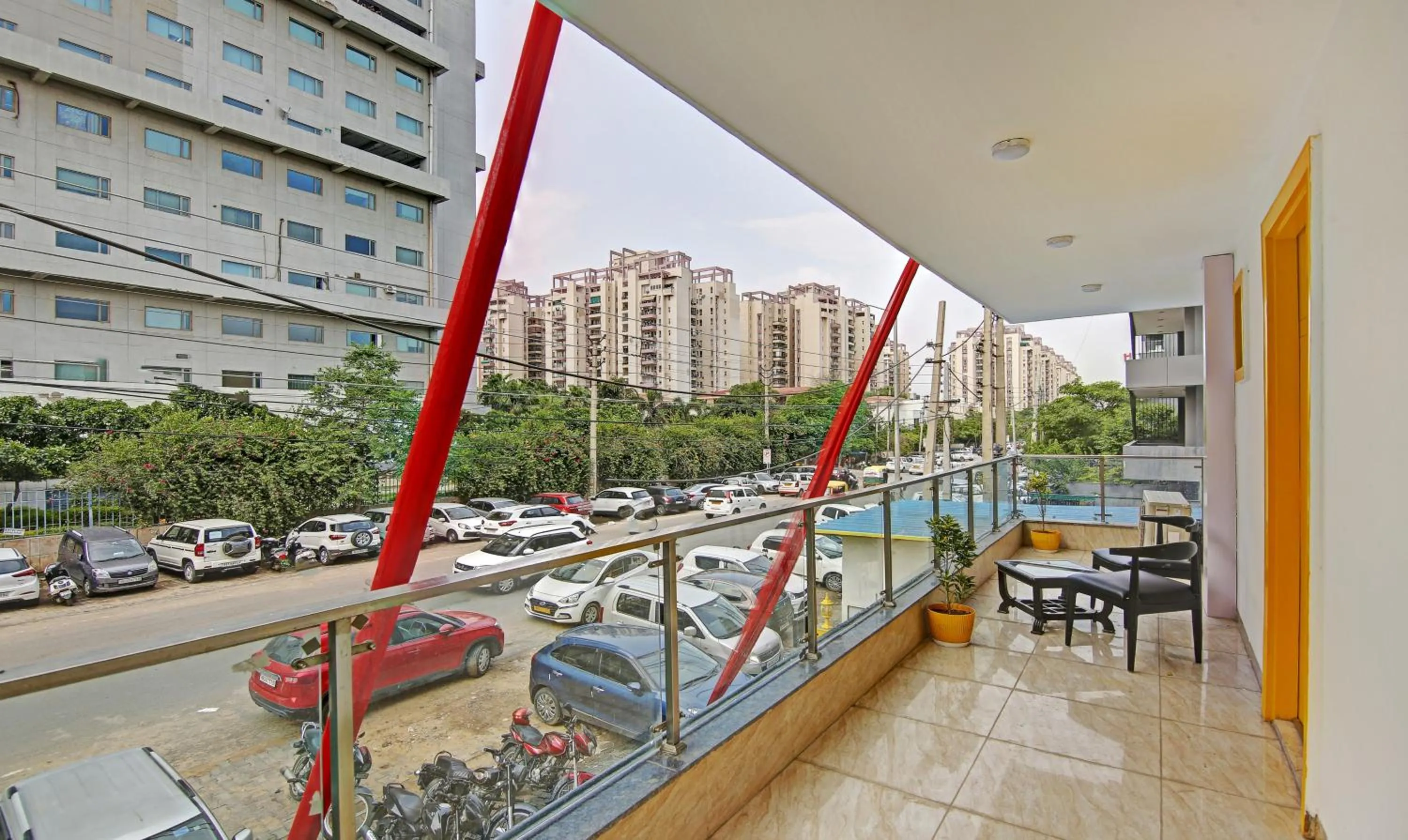 Balcony/Terrace in Treebo Ahinsa Residency Sohna Road