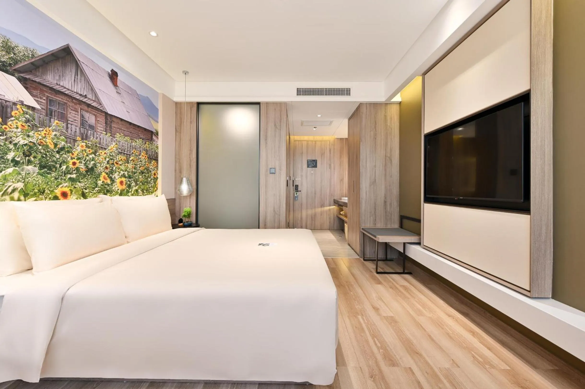 Bed in Atour Hotel Dalian Zhuanghe