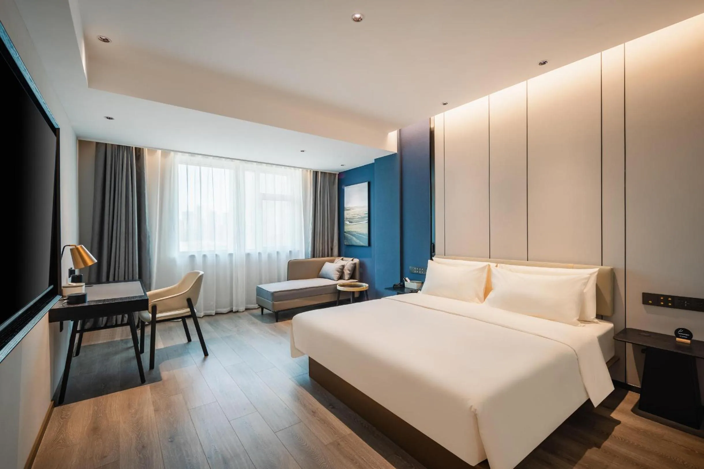 Bed in Atour Hotel Shenyang Changbai Island