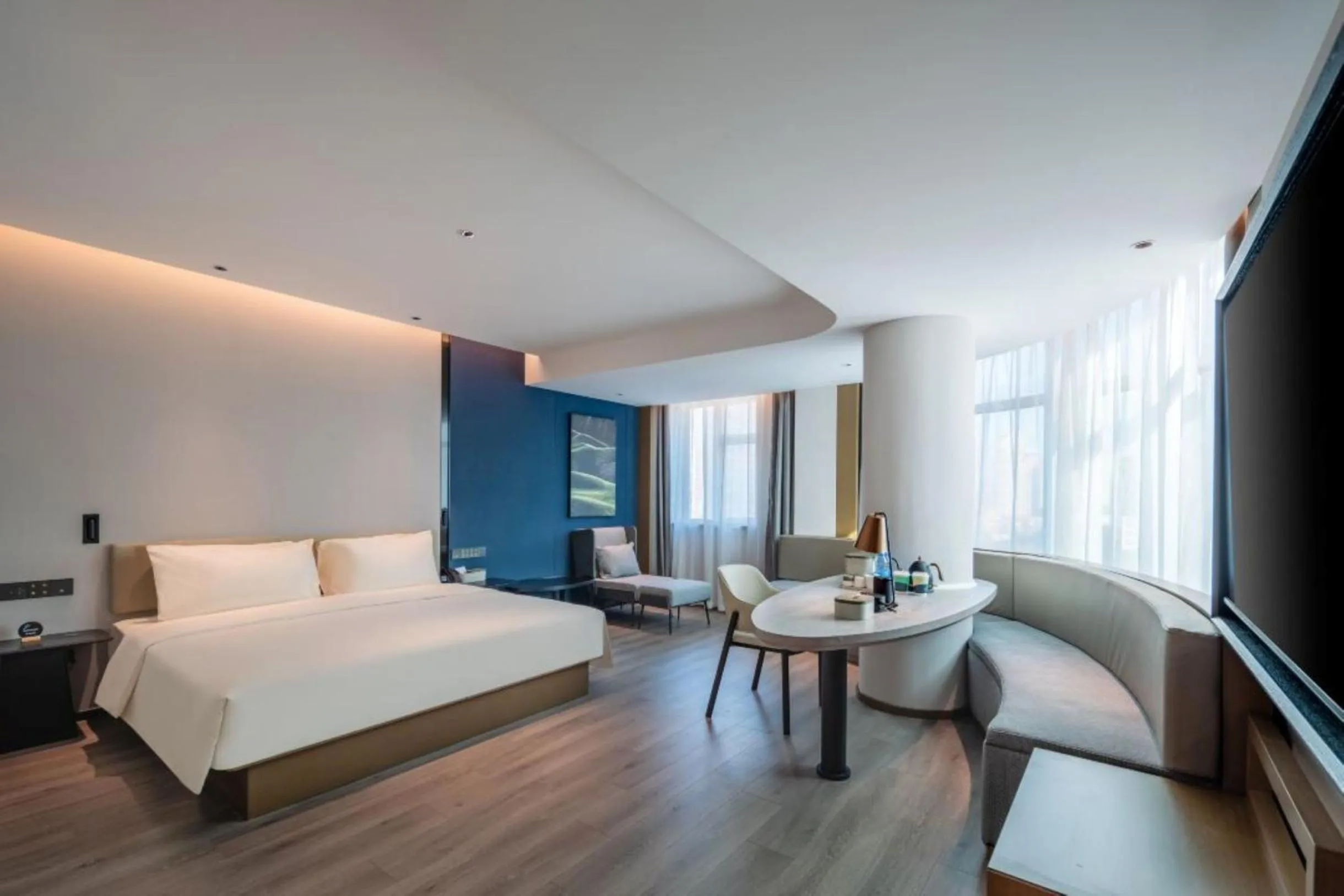 Bed in Atour Hotel Shenyang Changbai Island