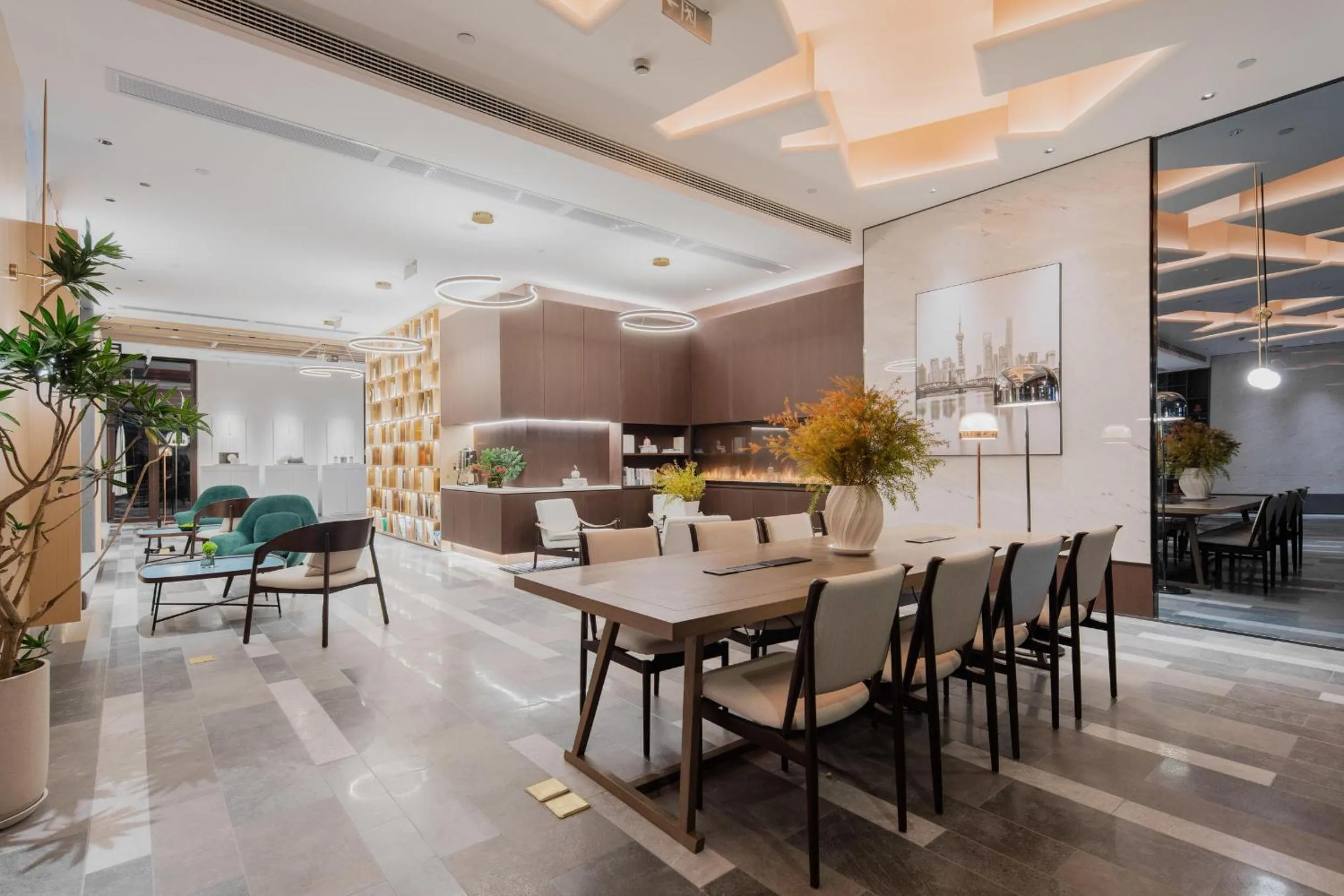 Seating area in Atour Hotel Shanghai Pujiang