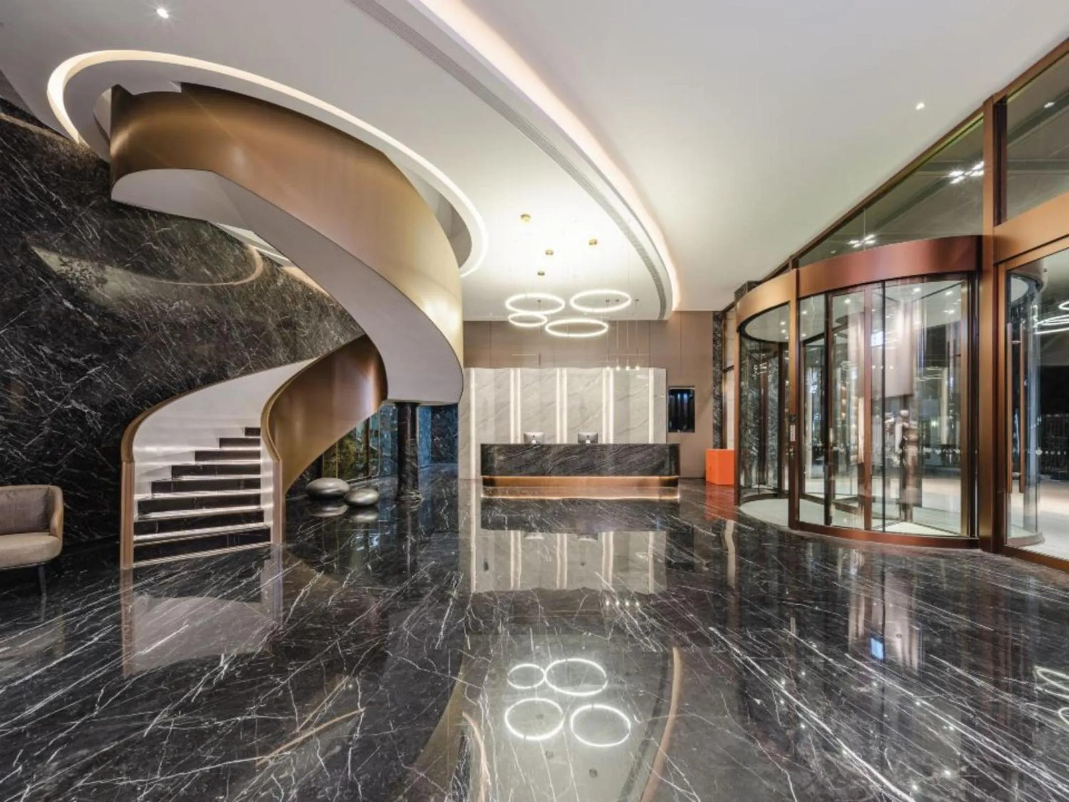 Lobby or reception in Atour Hotel Lingang New Town