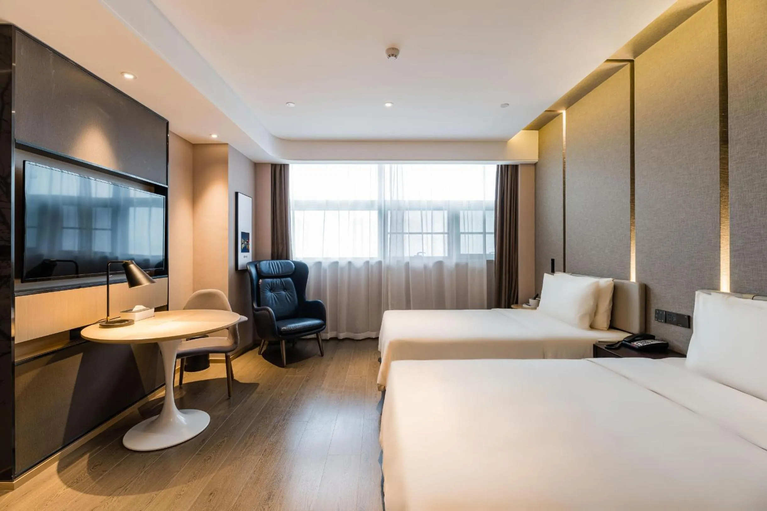 Bed in Atour Hotel Nanjing Olympic Sports Center Tianhe Plaza