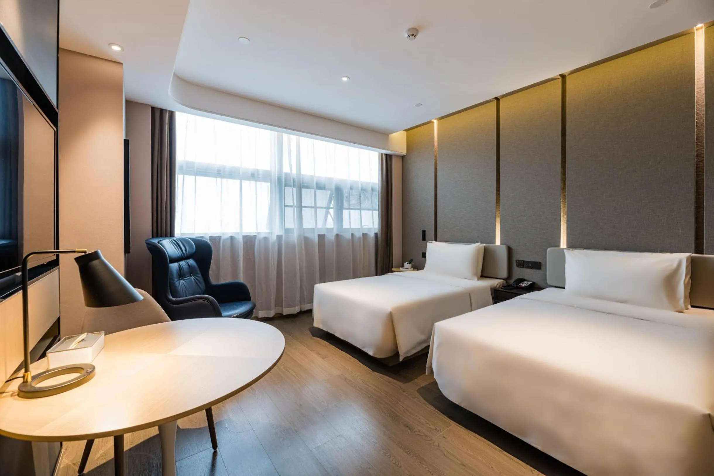 Bed in Atour Hotel Nanjing Olympic Sports Center Tianhe Plaza